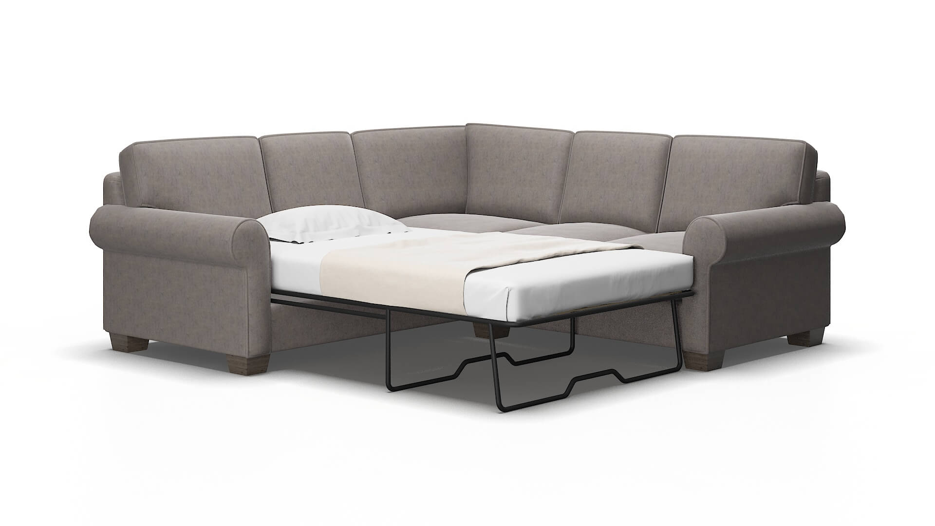 Isabel Noble Otter Sectional Sleeper Espresso legs 2
