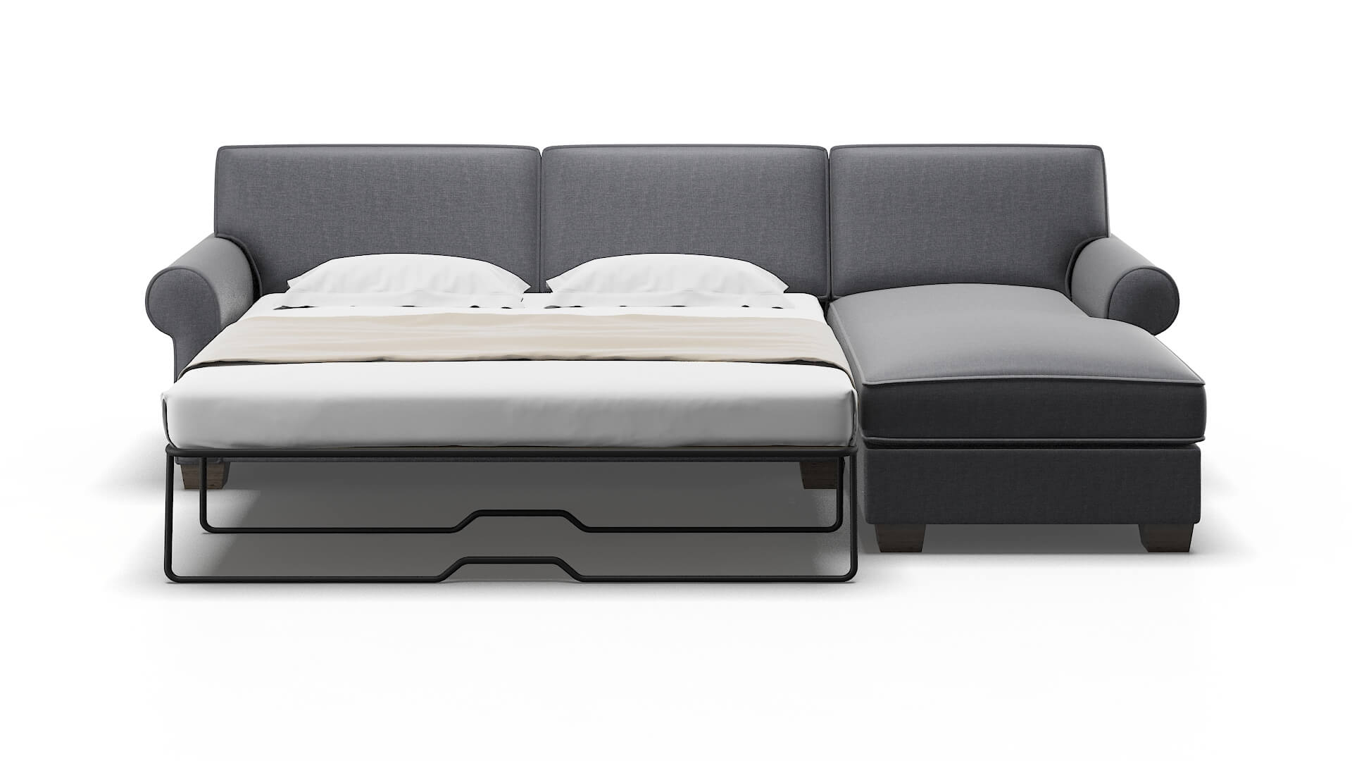 Isabel Notion Graphite Panel Sleeper Espresso legs 1