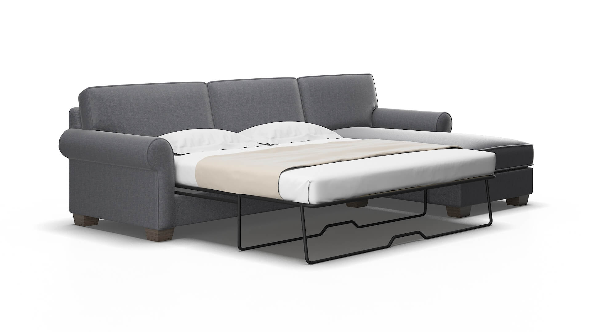 Isabel Notion graphite Panel sleeper Espresso Legs  2