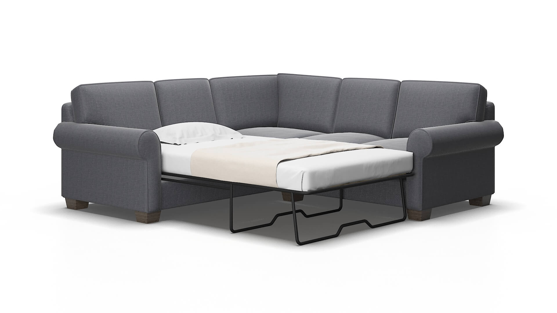 Isabel Notion graphite Sectional sleeper Espresso Legs  2