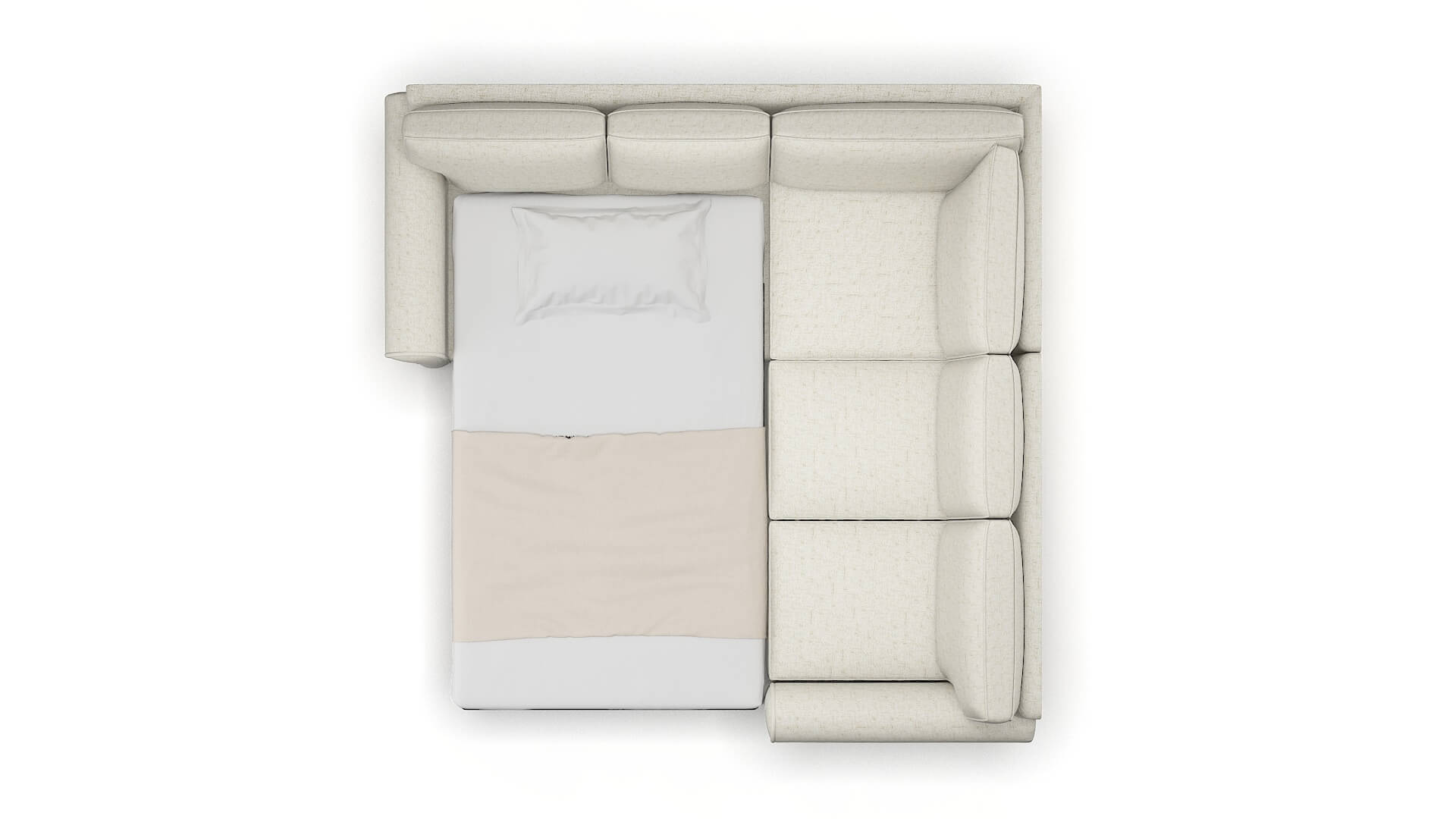 Isabel Oceanside Birch Sectional Sleeper Espresso legs 3