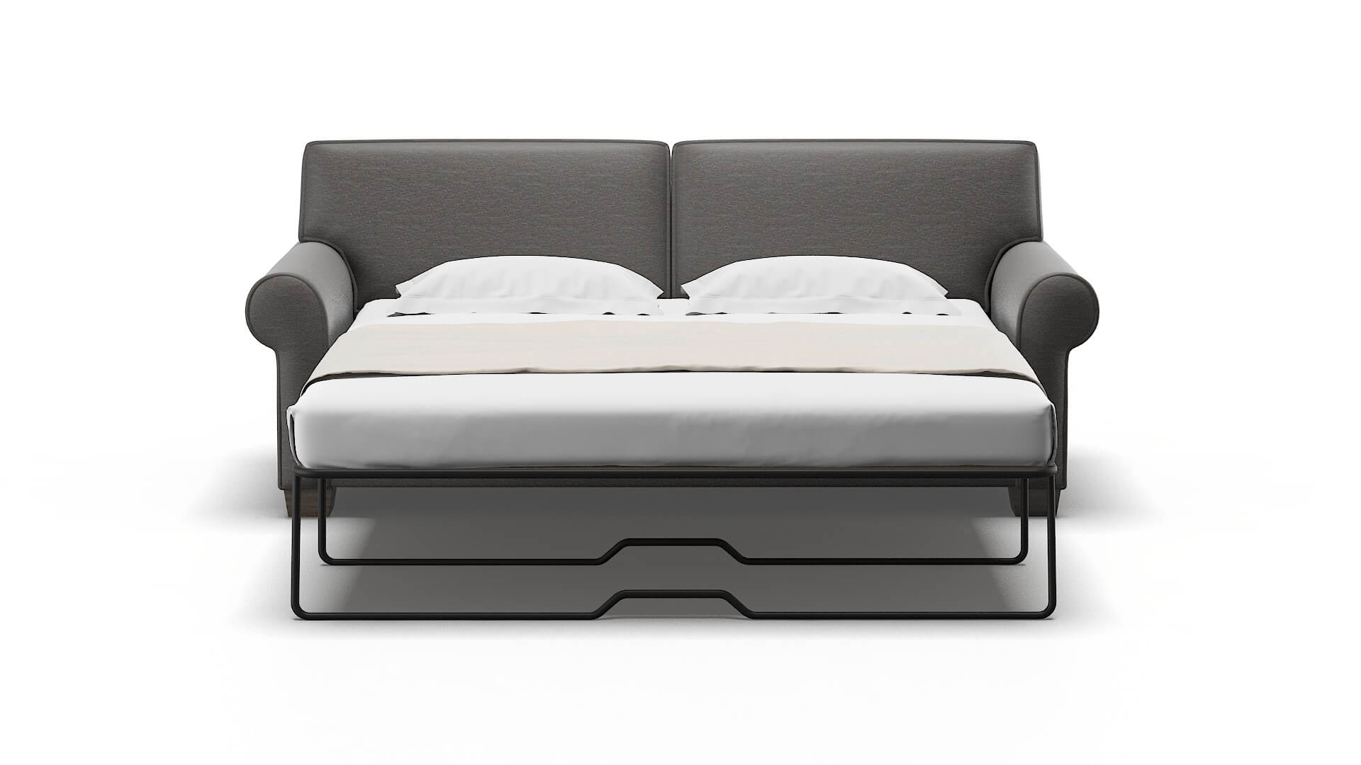 Isabel Oscar Grey Sofa Sleeper Espresso legs 1