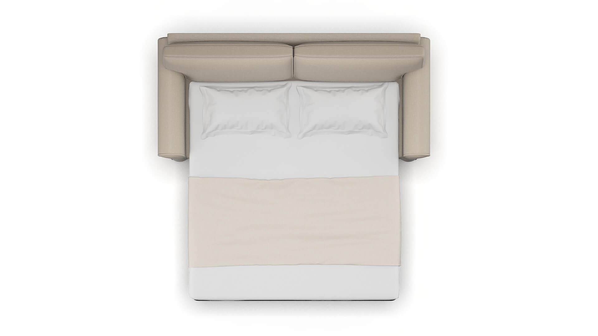 Isabel Oscar Linen Sofa Sleeper Espresso legs 3