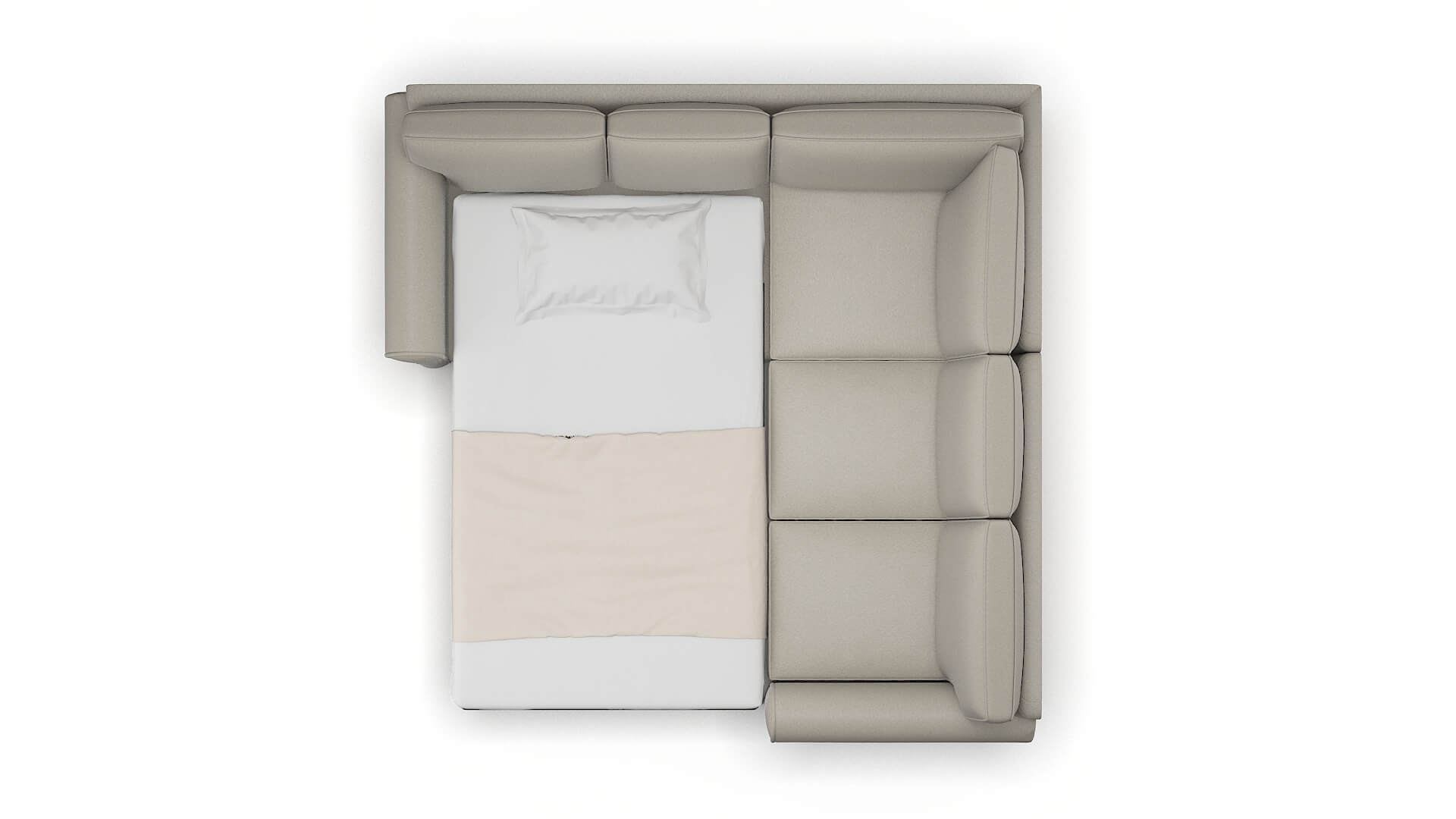 Isabel Oscar Silver Sectional Sleeper Espresso legs 3