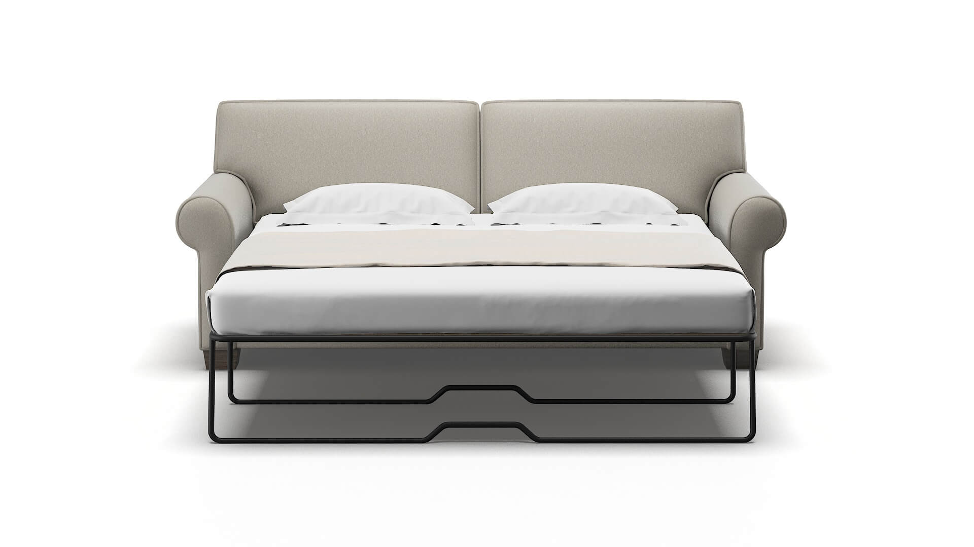Isabel Oscar Silver Sofa Sleeper Espresso legs 1