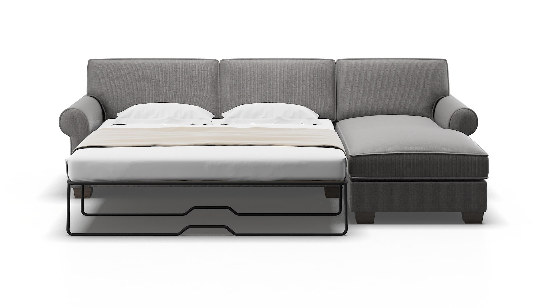 Isabel Parker Graphite Panel Sleeper Espresso legs 1