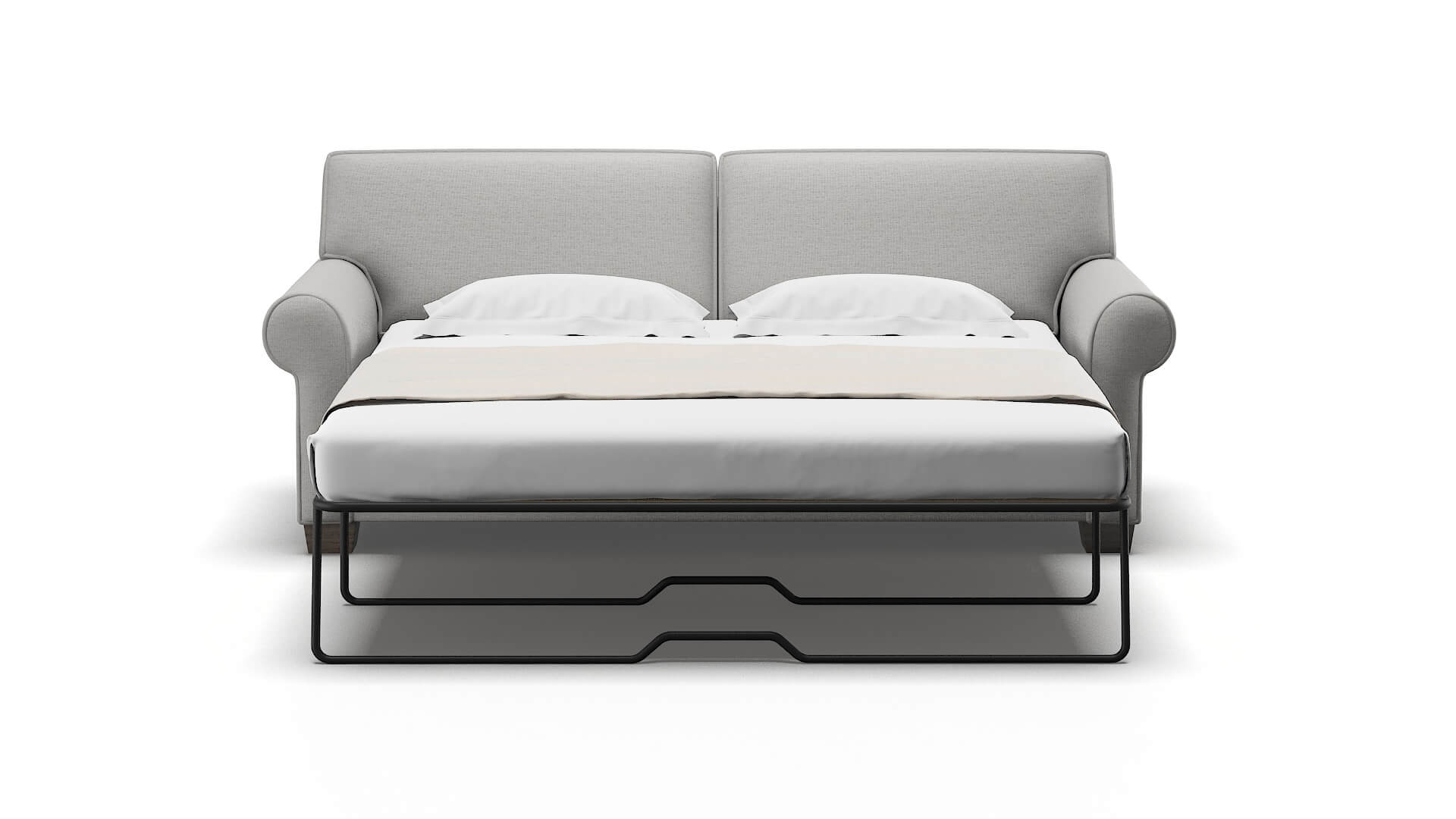 Isabel Parker Silver Sofa Sleeper Espresso legs 1