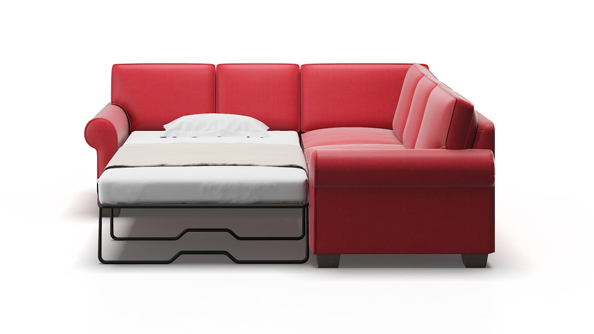 Isabel Pauline Ruby Sectional Sleeper Espresso legs 1