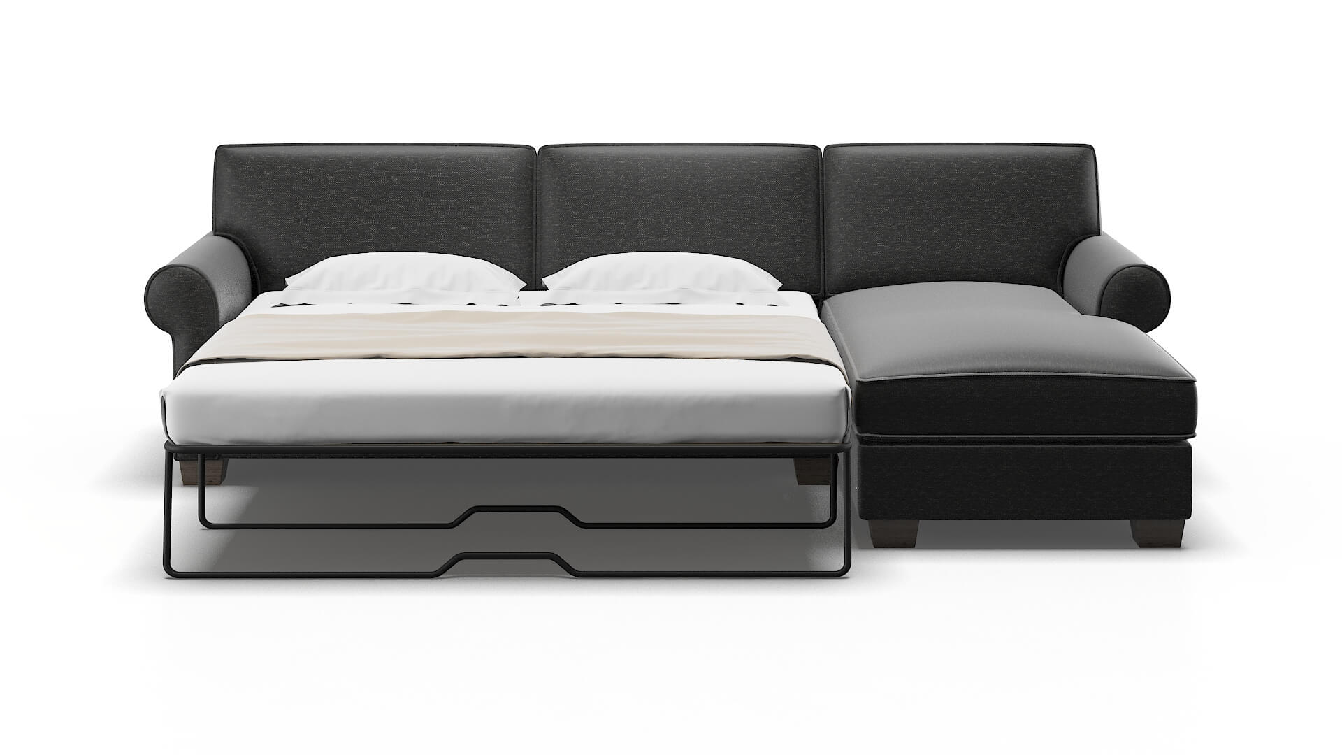 Isabel Phoenix Charcoal Panel Sleeper Espresso legs 1