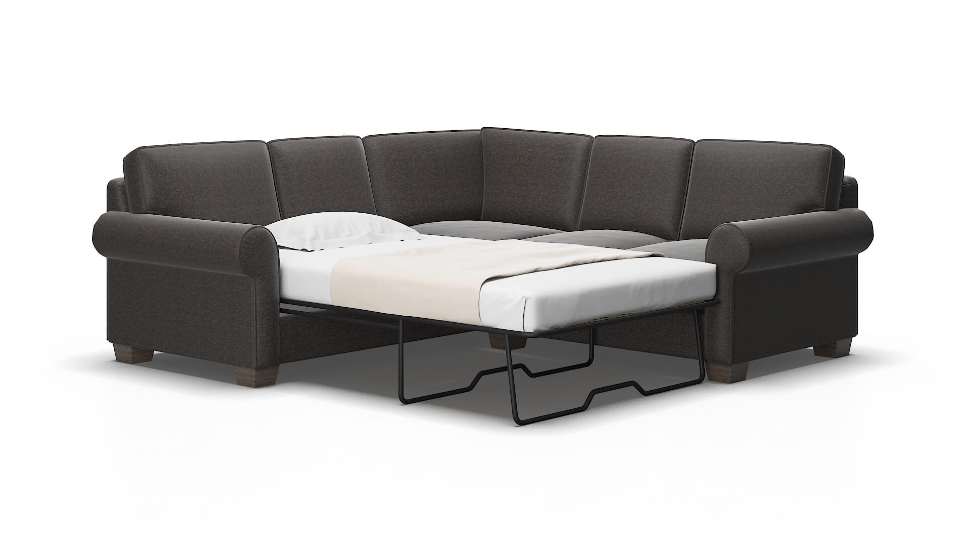 Isabel Phoenix chocolate Sectional sleeper Espresso Legs  2