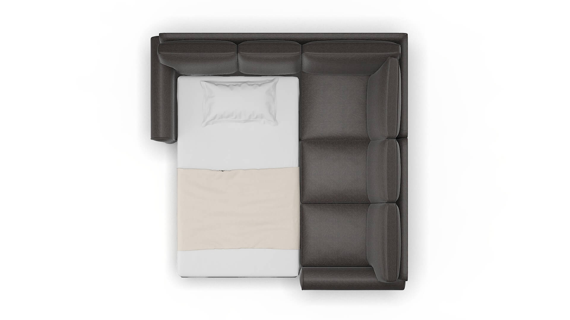 Isabel Phoenix Chocolate Sectional Sleeper Espresso legs 3