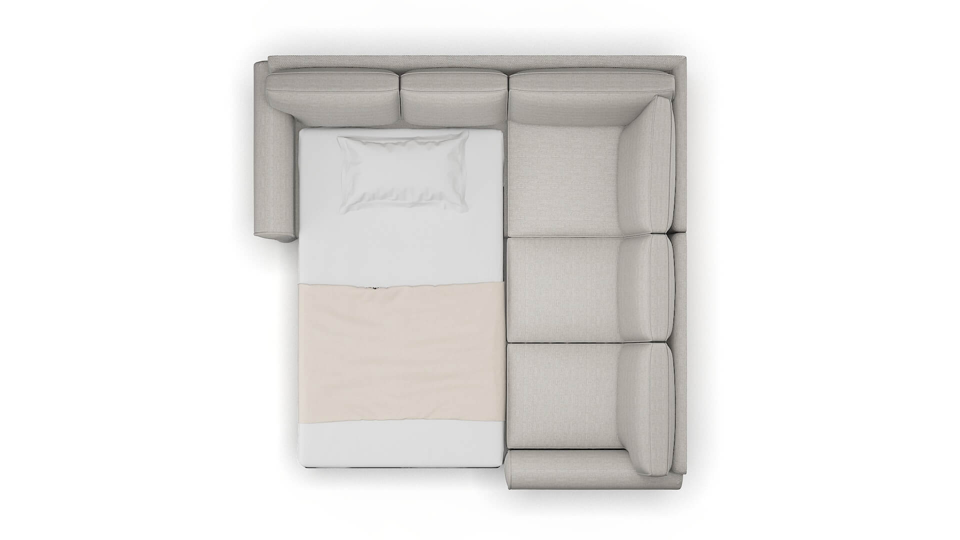 Isabel Phoenix Sterling Sectional Sleeper Espresso legs 3