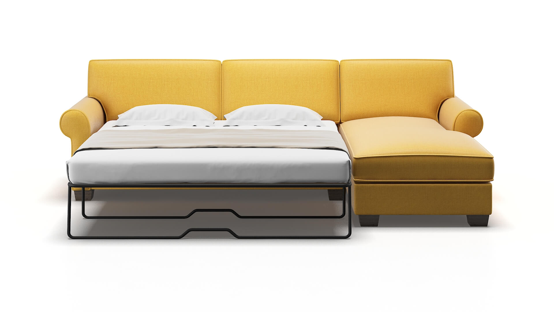 Isabel Portland Dijon Panel Sleeper Espresso legs 1