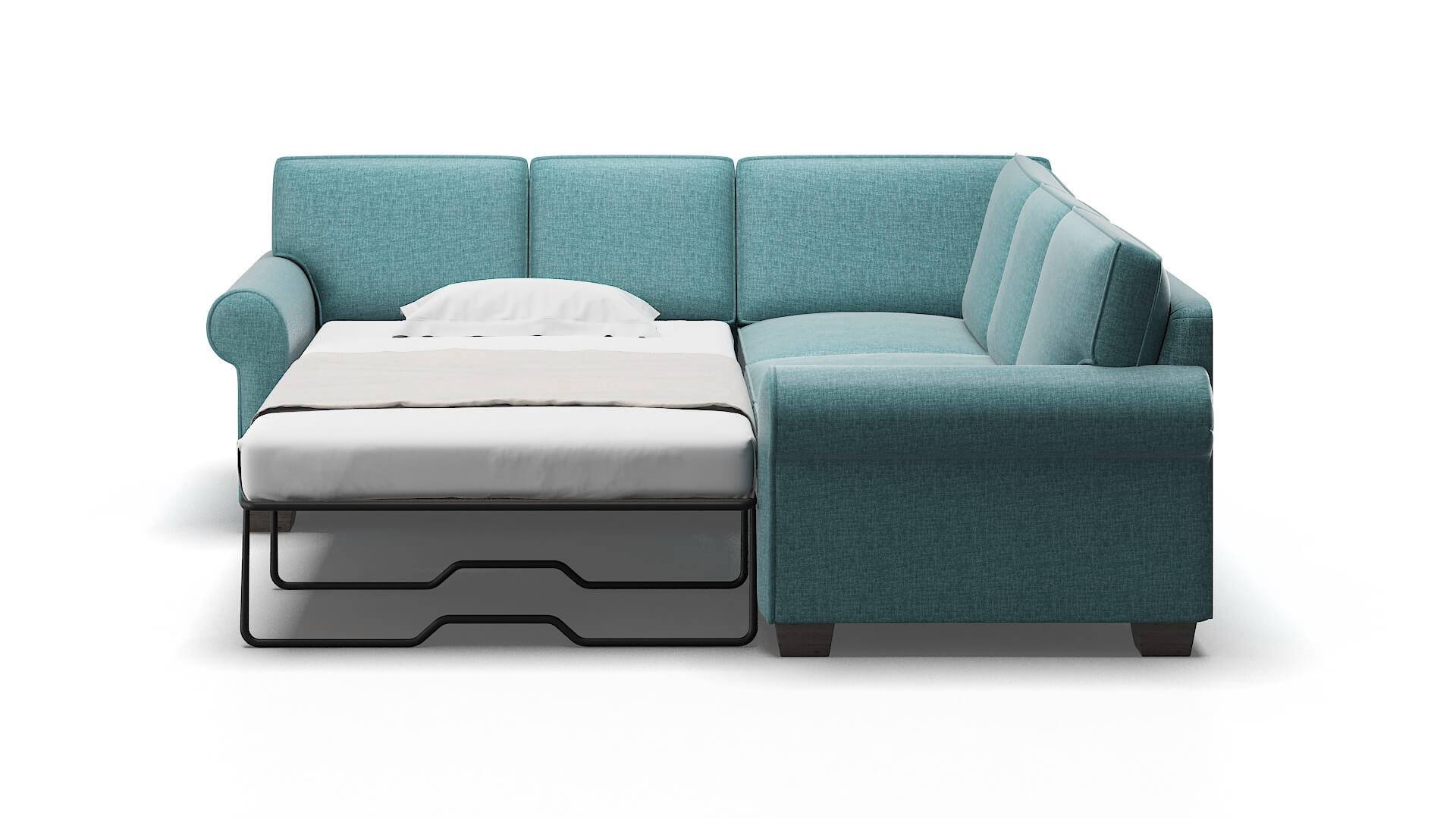 Isabel Portland Lake Sectional Sleeper Espresso legs 1