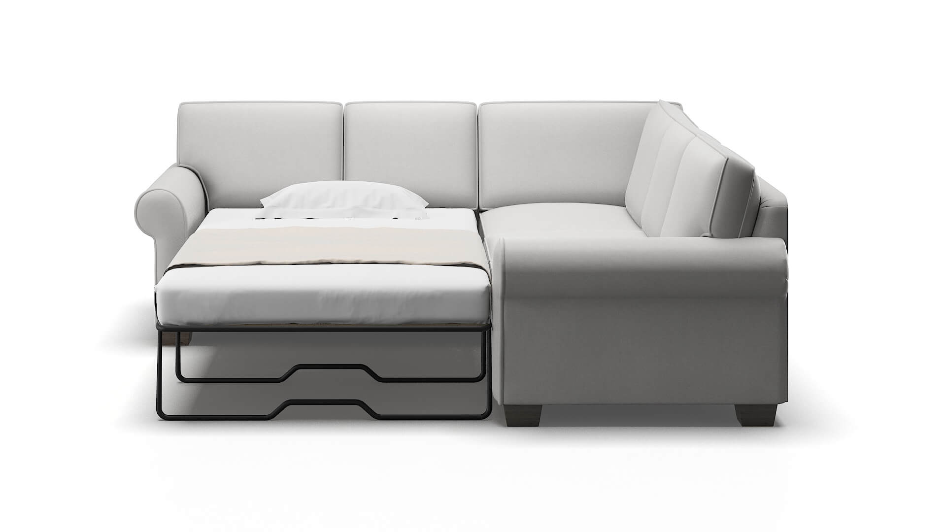 Isabel Prisma Steam Sectional Sleeper Espresso legs 1