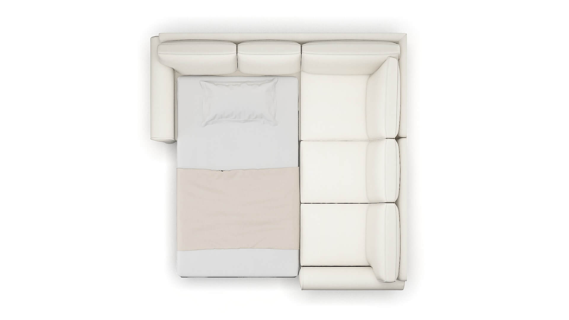 Isabel R_prize Cream Sectional Sleeper Espresso legs 3