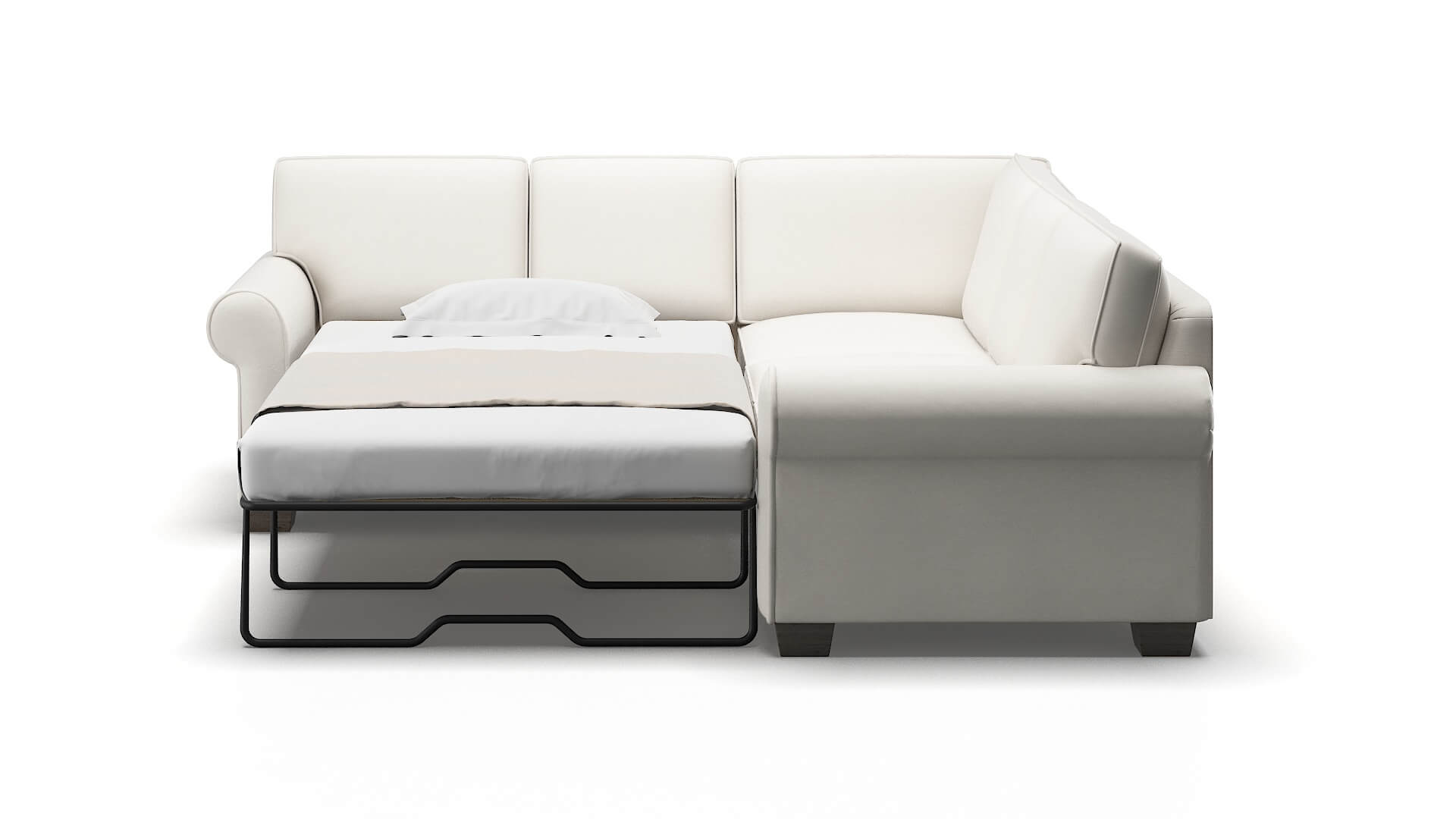 Isabel Redondo Pearl Sectional Sleeper Espresso legs 1