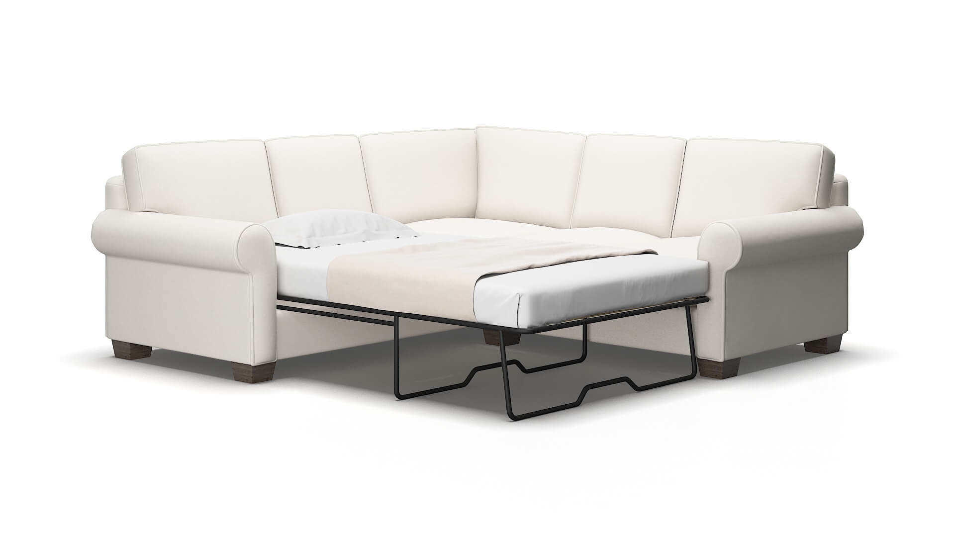 Isabel Redondo Pearl Sectional Sleeper Espresso legs 2
