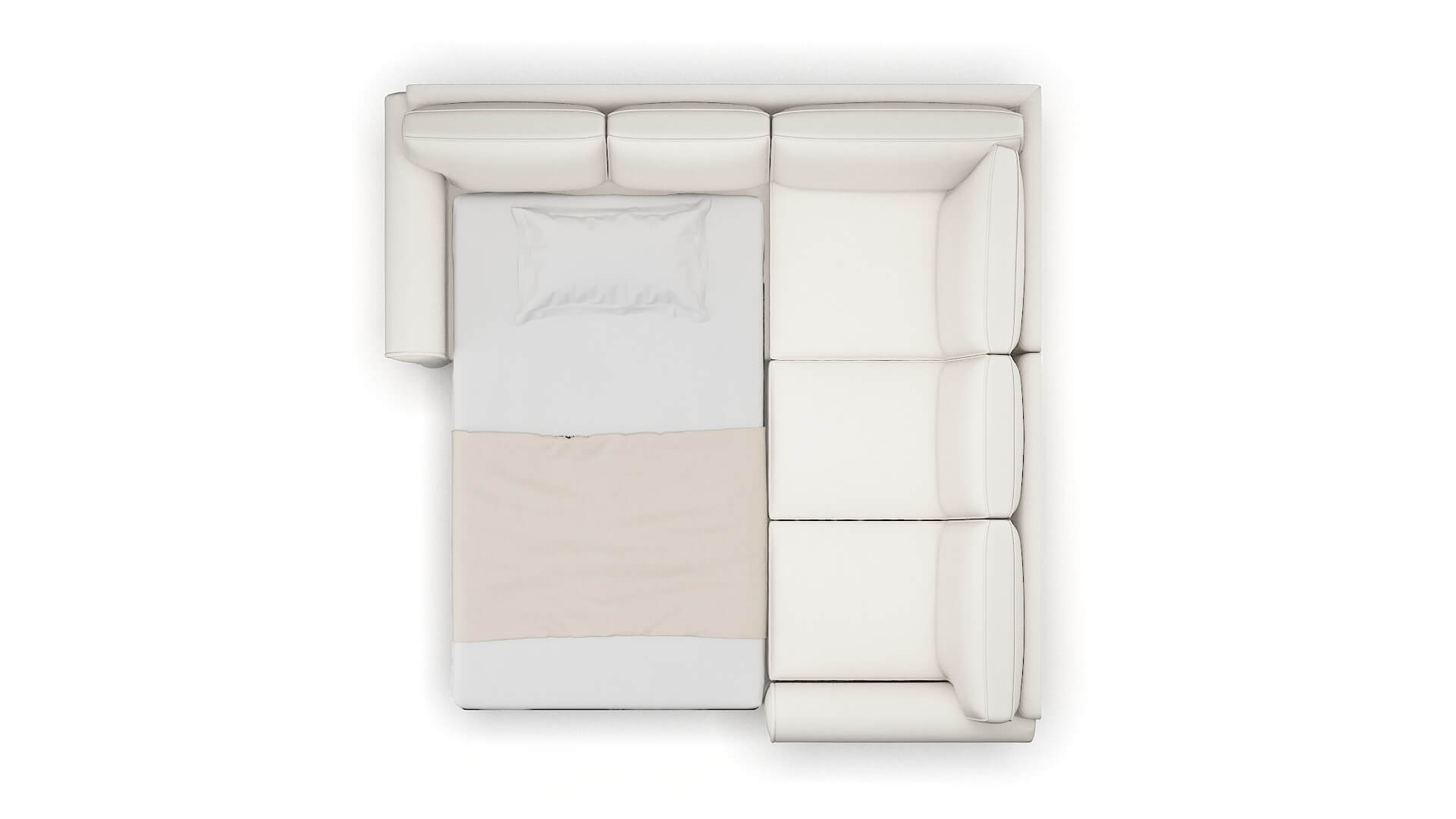 Isabel Redondo Pearl Sectional Sleeper Espresso legs 3