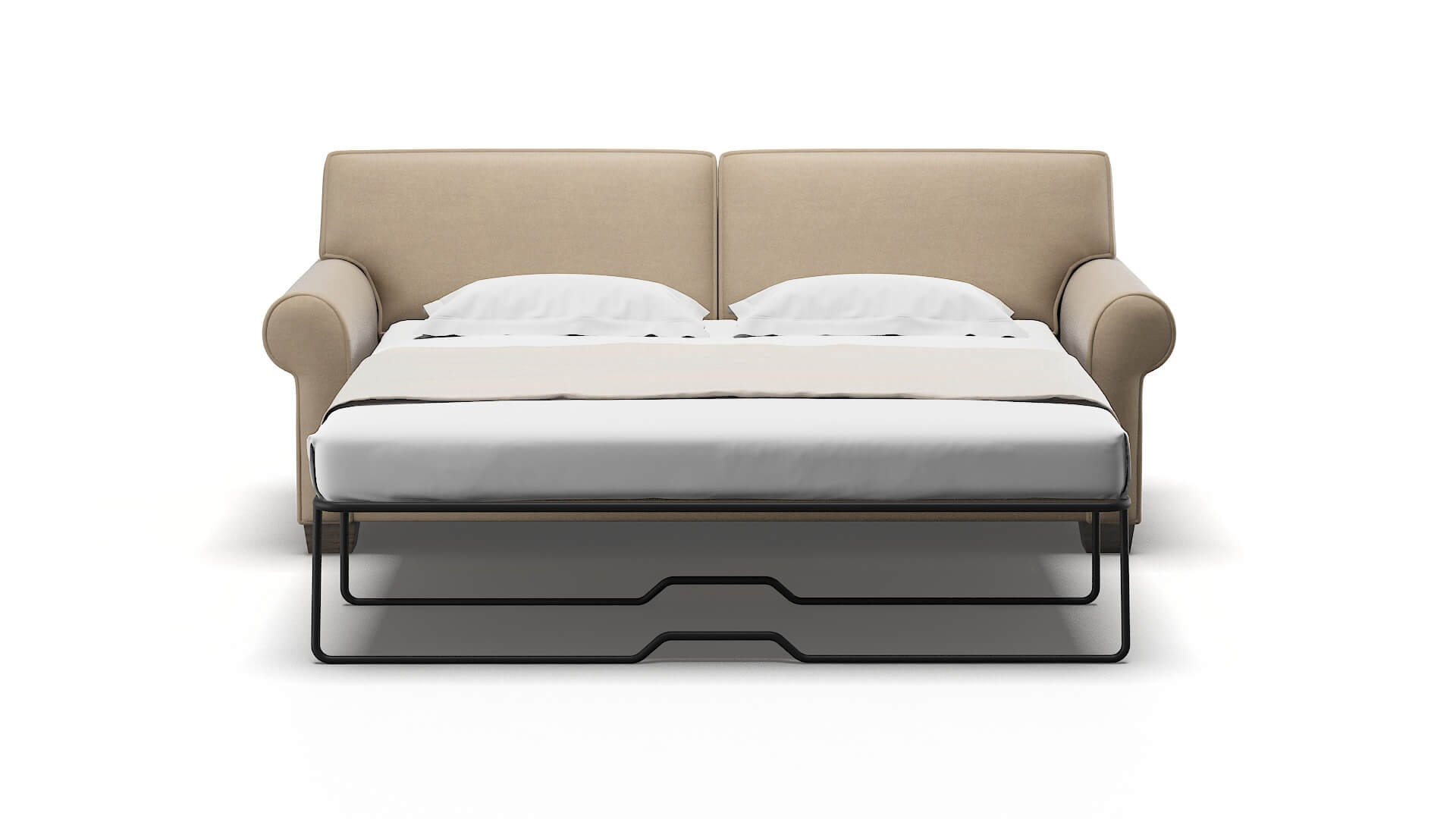 Isabel Rocket Cappuccino Sofa Sleeper Espresso legs 1