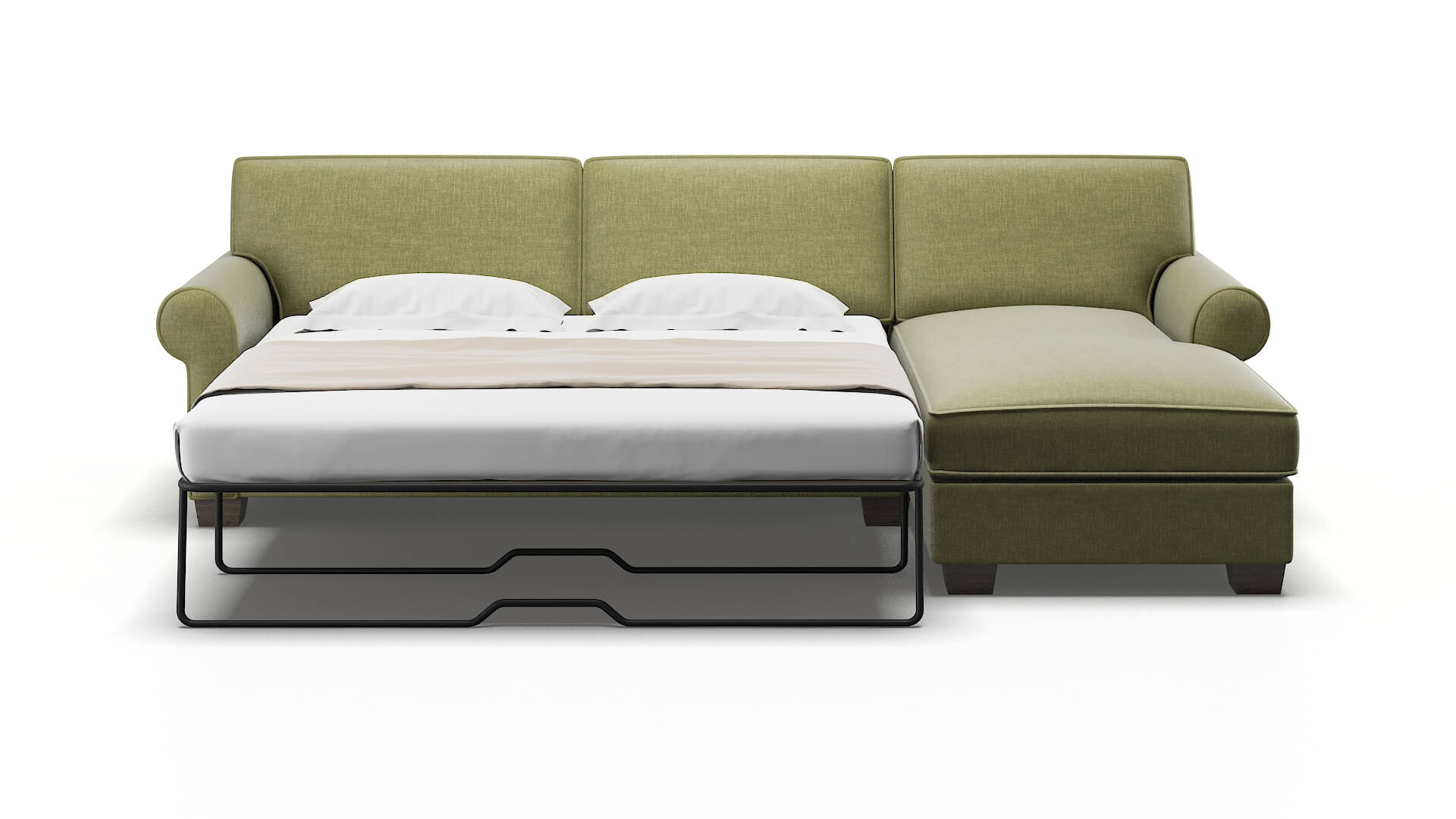 Isabel Rocket Evergreen Panel Sleeper Espresso legs 1