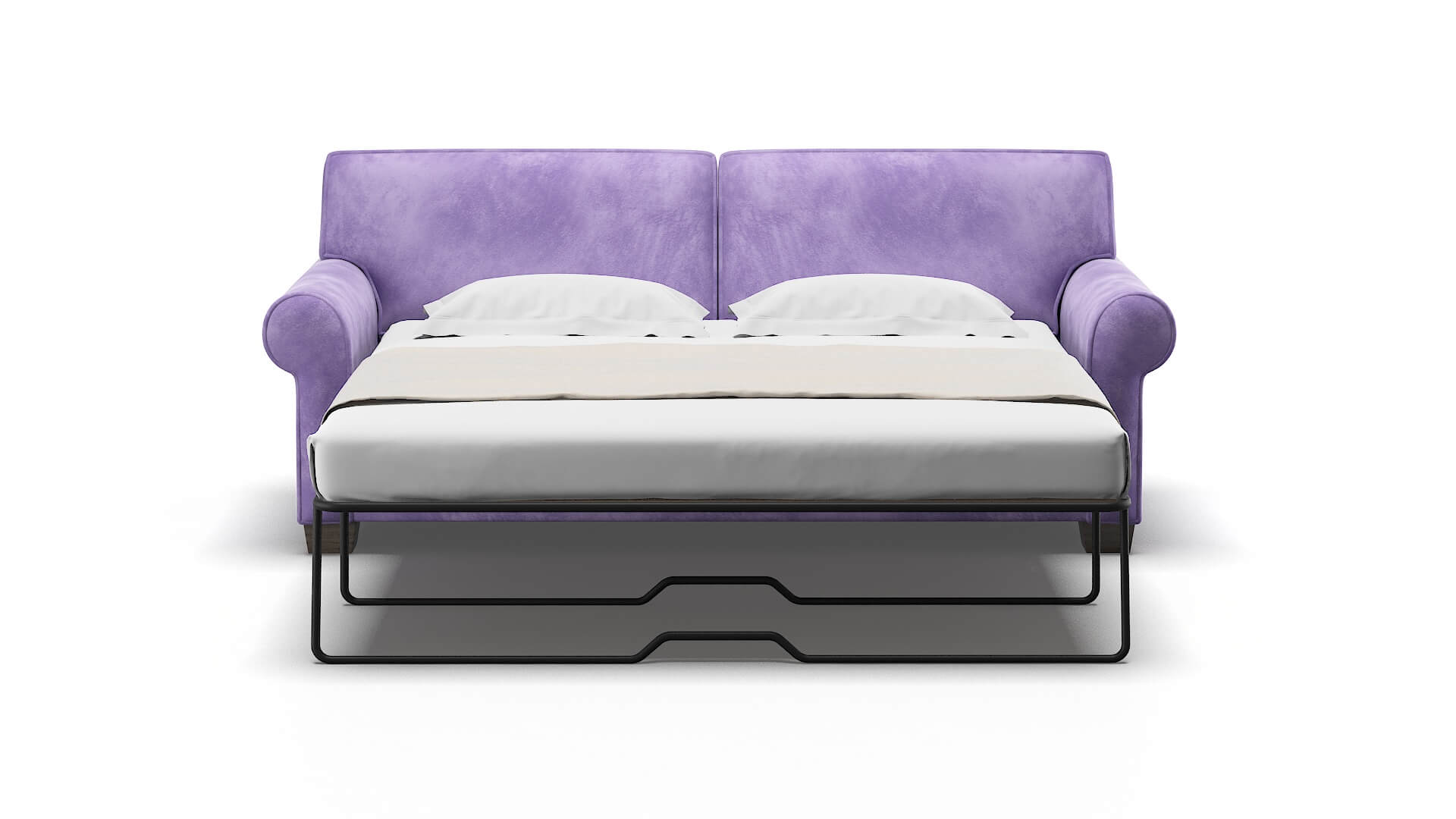 Isabel Royale Lavender Sofa Sleeper Espresso legs 1