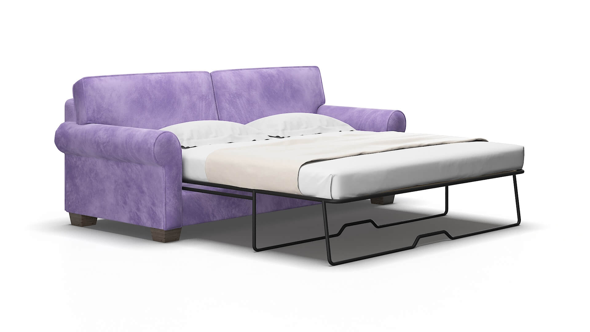 Isabel Royale Lavender Sofa Sleeper Espresso legs 2