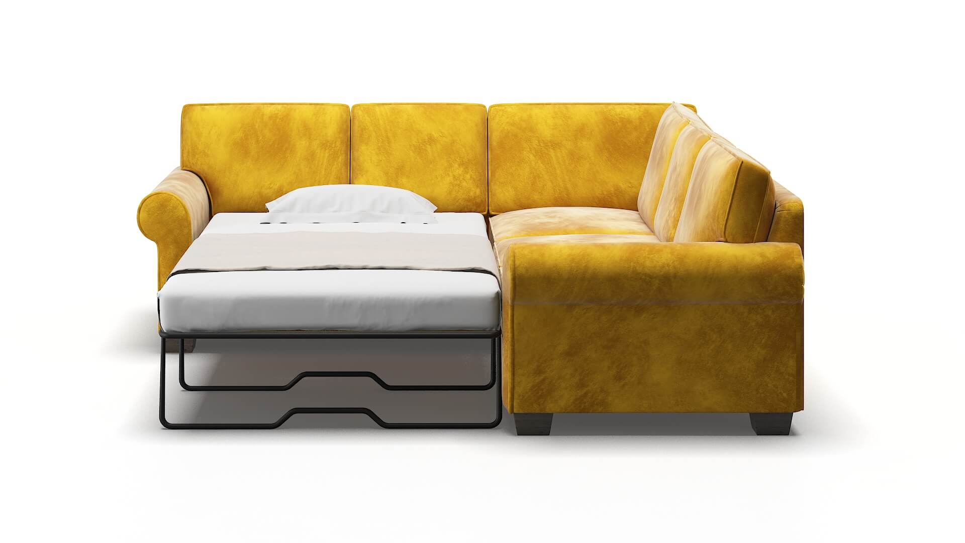 Isabel Royale Marigold Sectional Sleeper Espresso legs 1