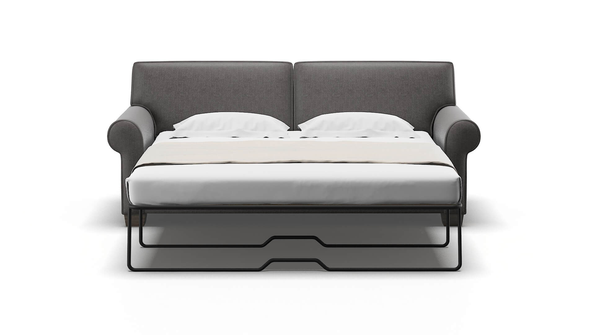 Isabel Sasha Grey Sofa Sleeper Espresso legs 1