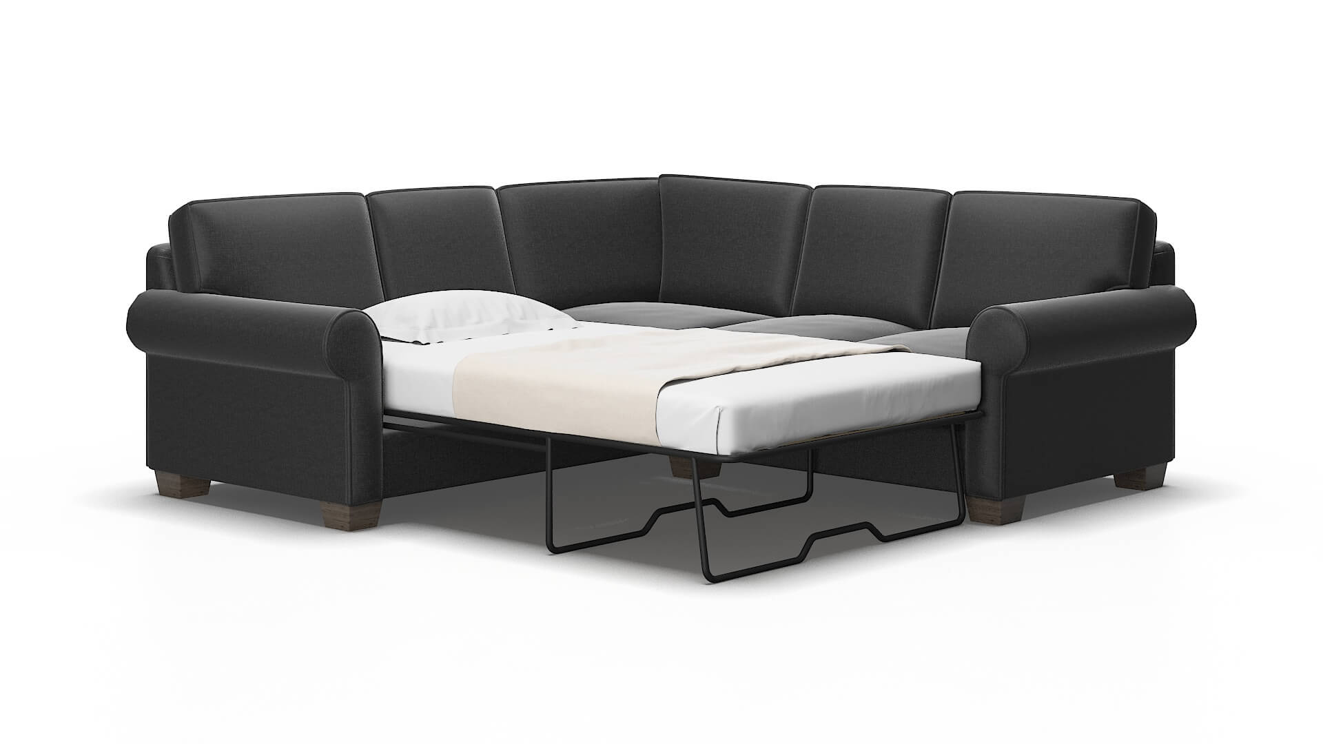 Isabel Sosoftness 54 Sectional Sleeper Espresso legs 2
