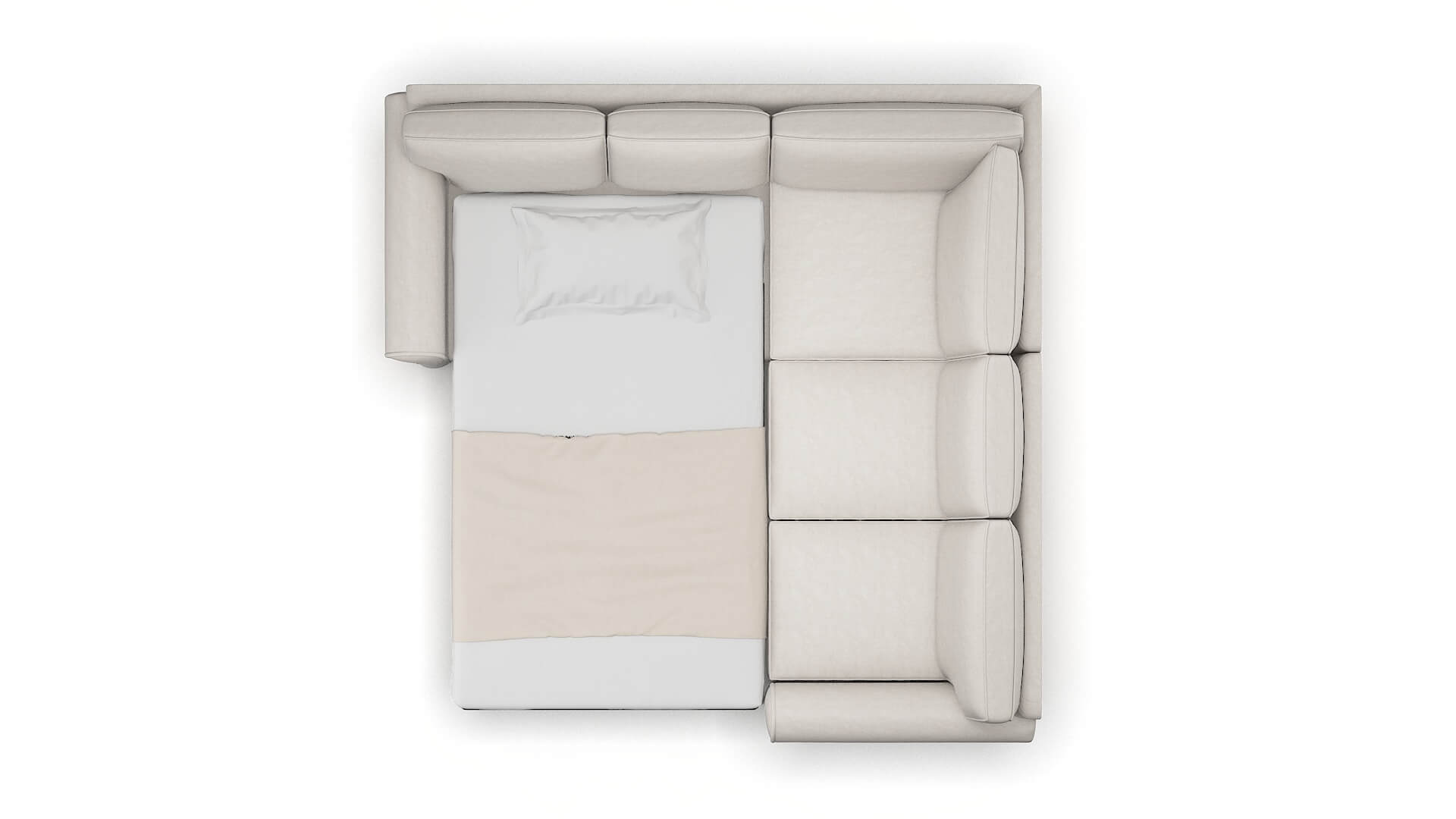 Isabel Suave Dove Sectional Sleeper Espresso legs 3