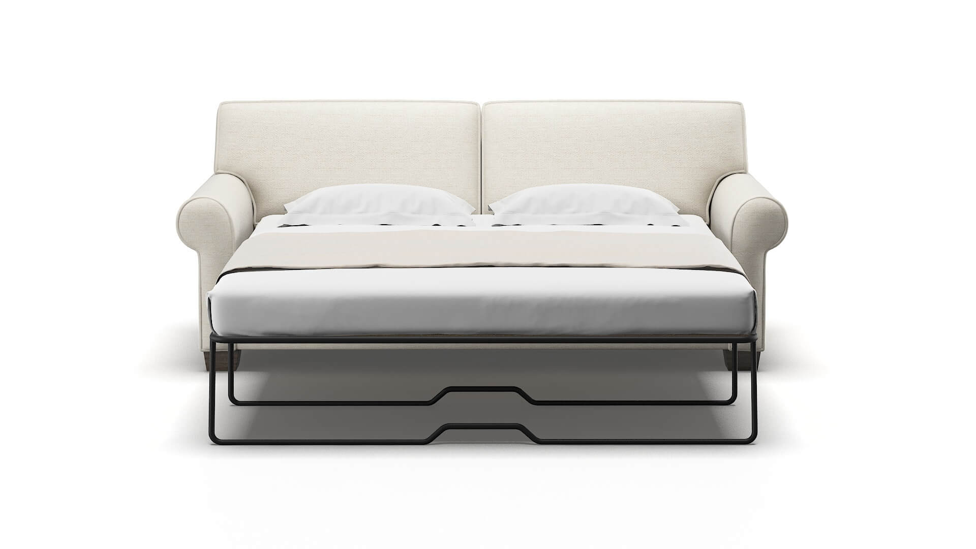 Isabel Venus Cream Sofa Sleeper Espresso legs 1