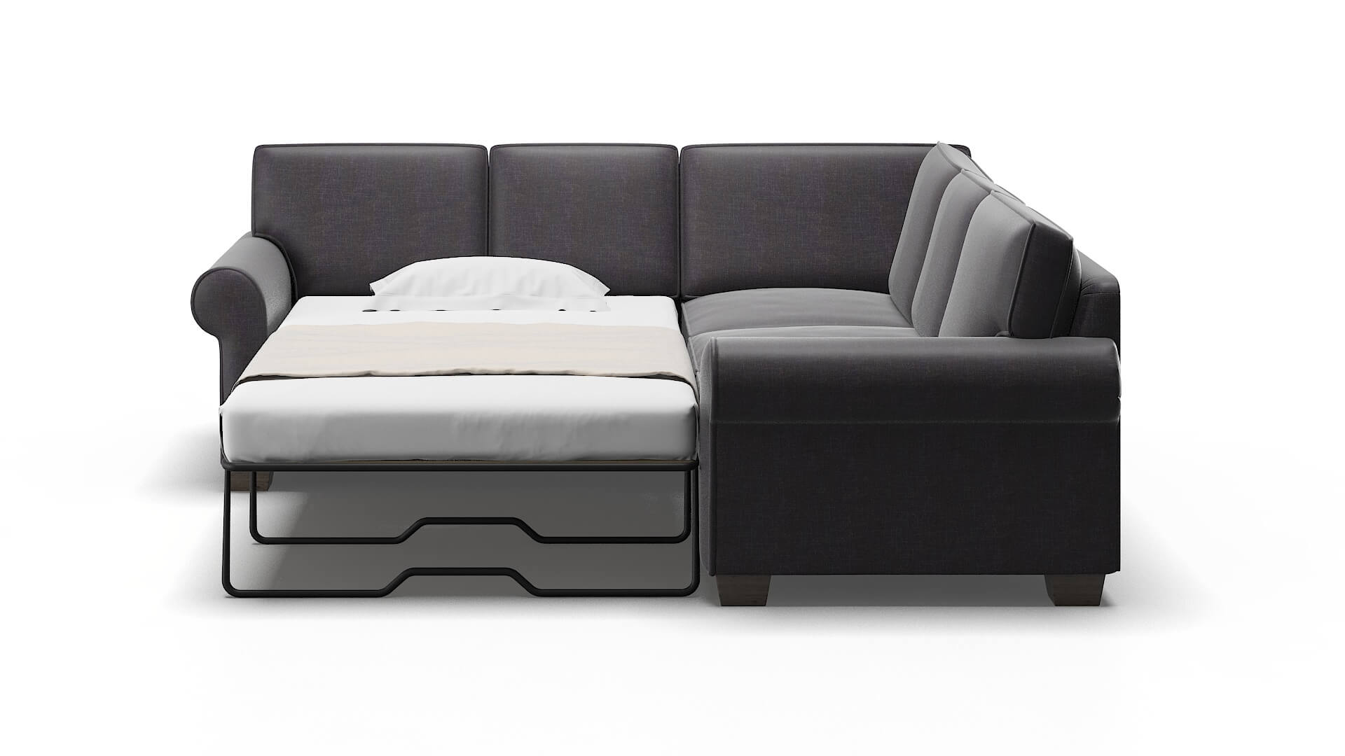 Isabel Venus Onyx Sectional Sleeper Espresso legs 1