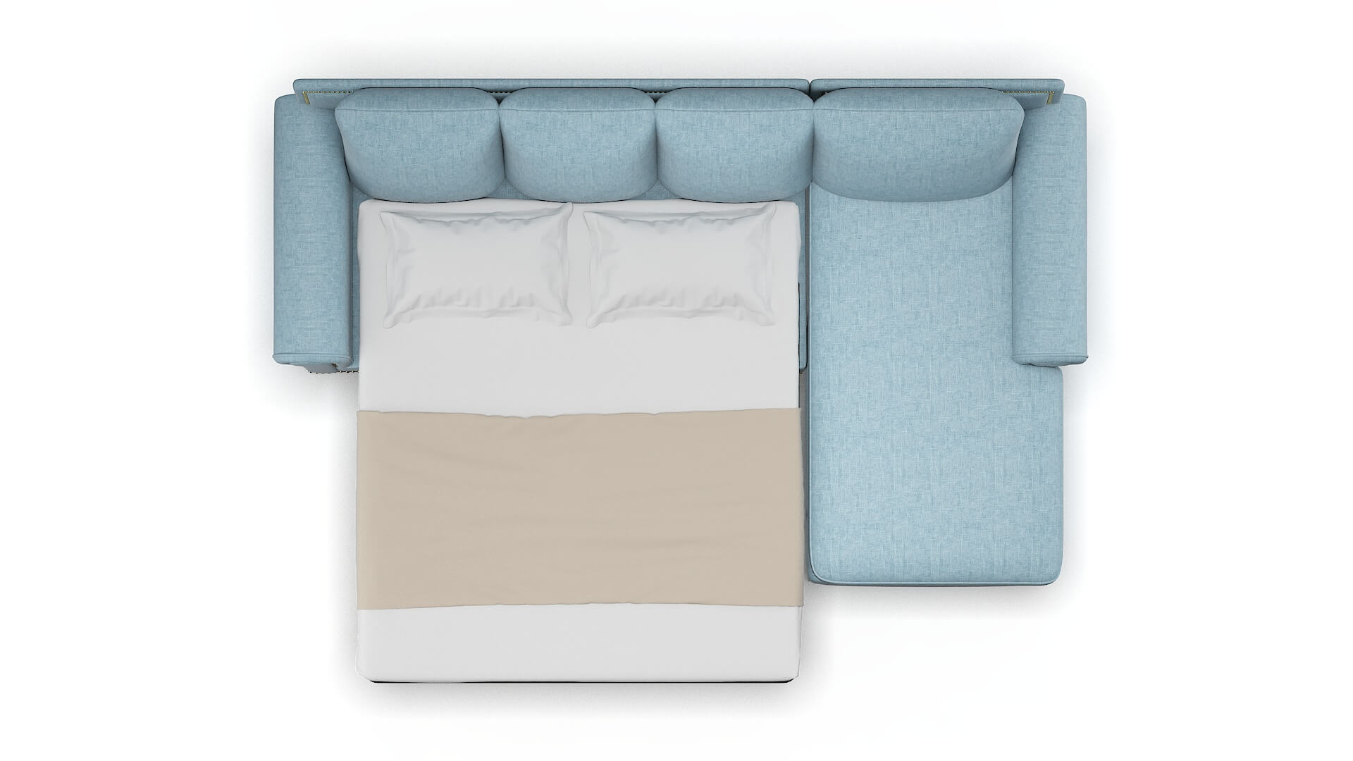 James Atlas Turquoise Panel Sleeper Espresso legs 3