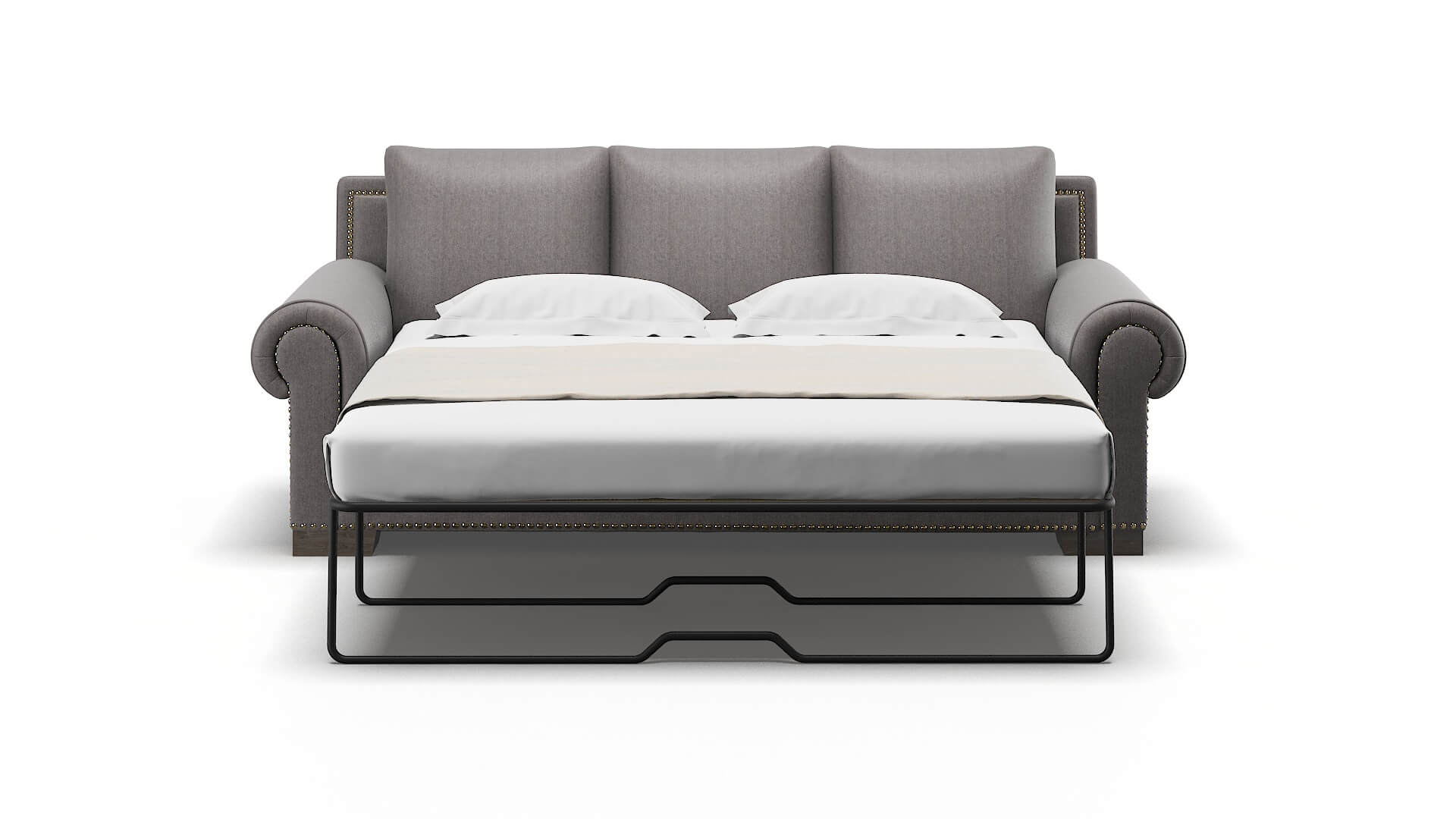James Atlas_plz Silver Sofa Sleeper Espresso legs 1