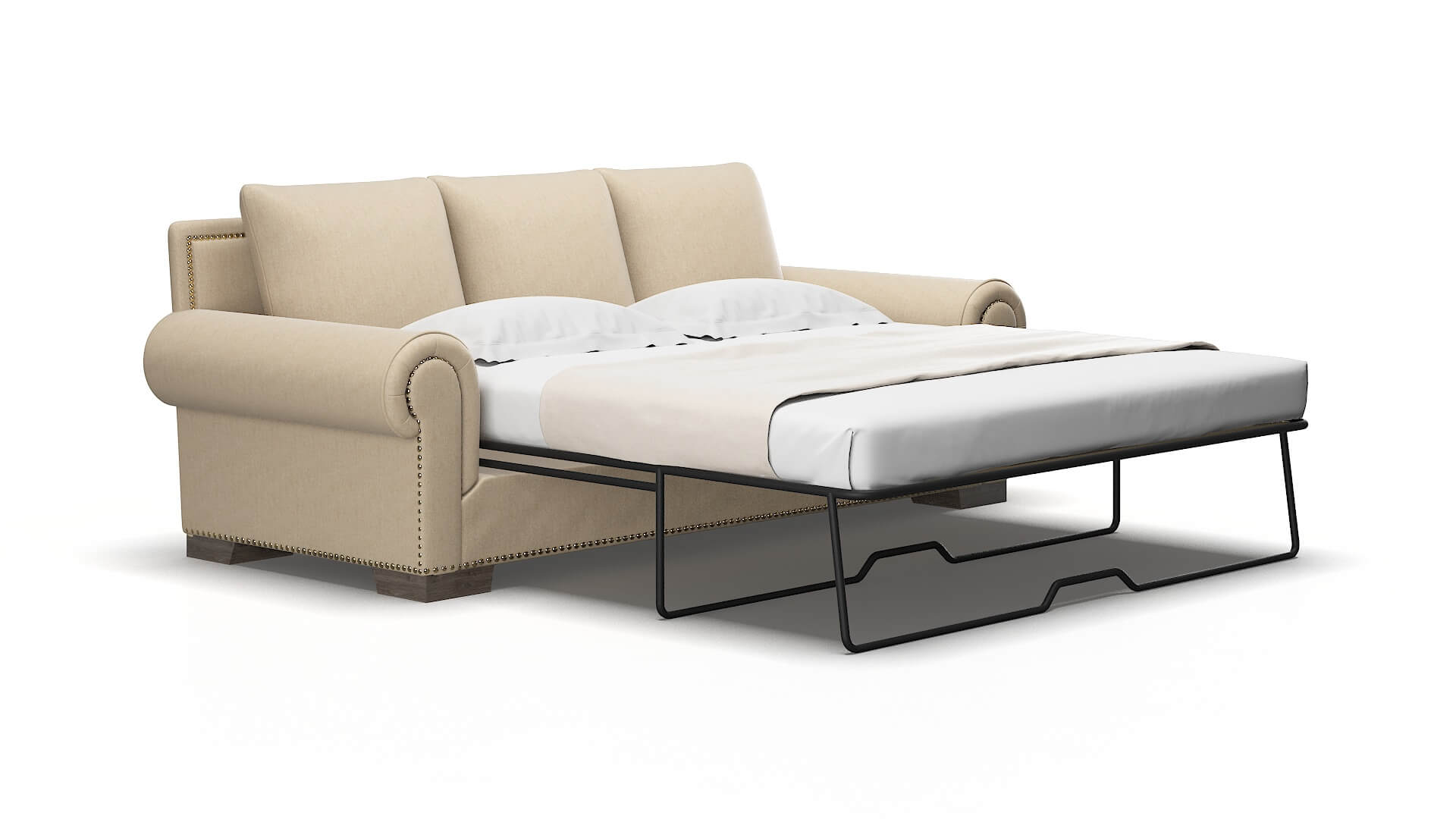 James Avenger Burlap Sofa Sleeper espresso legs 2