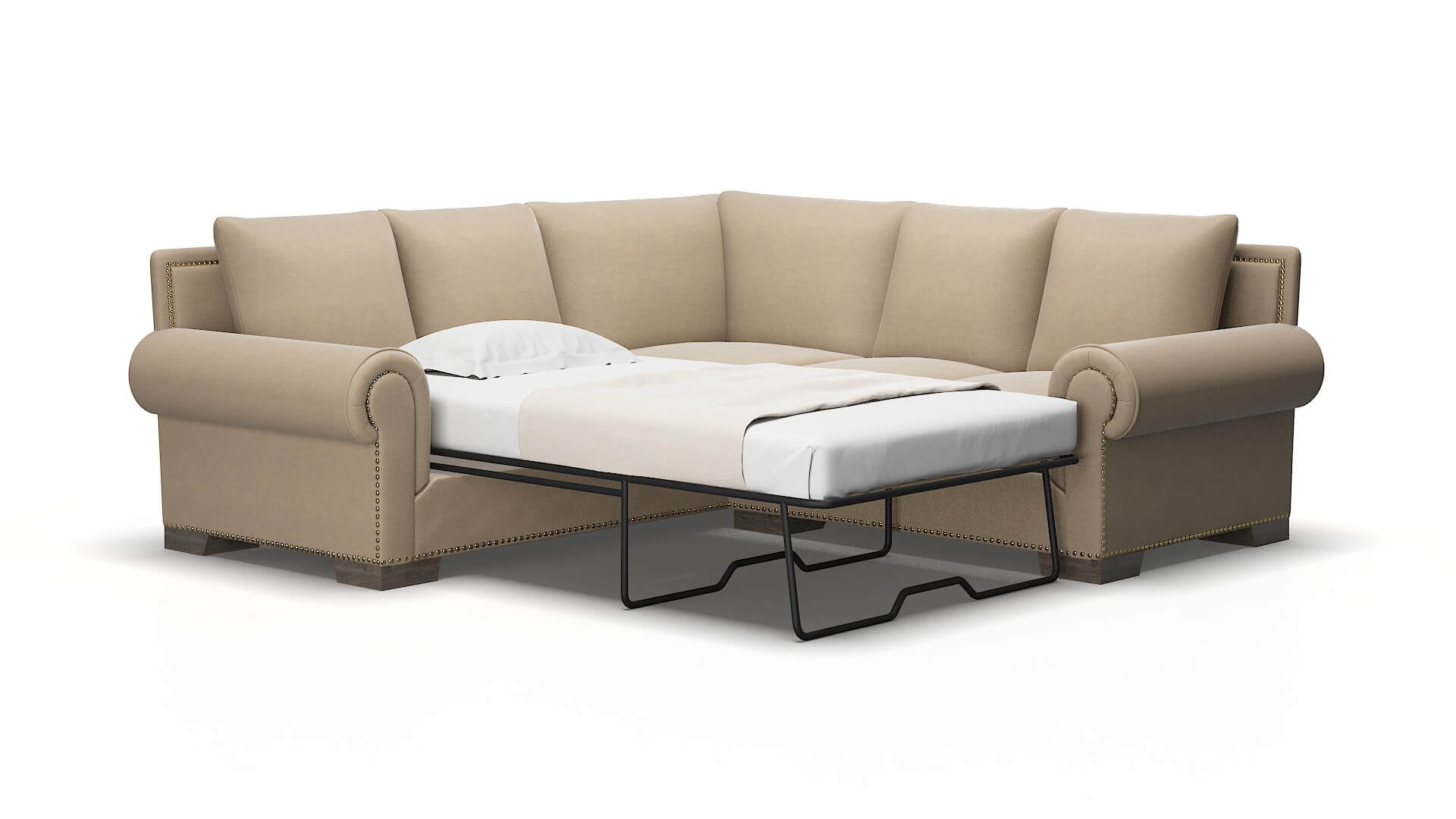James Avenger driftwood Sectional sleeper Espresso Legs  2