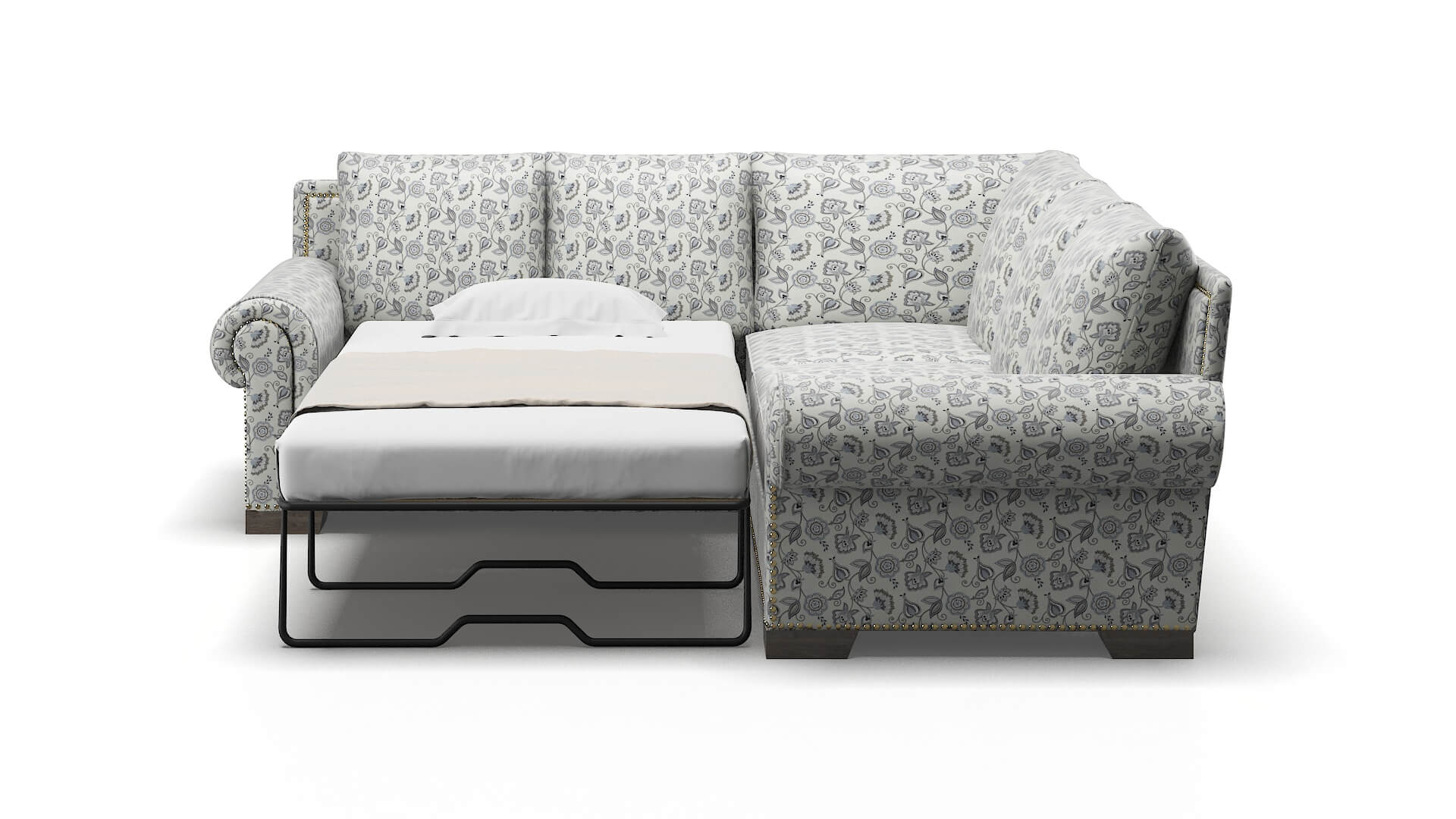 James Avignon Sky Sectional Sleeper Espresso legs 1