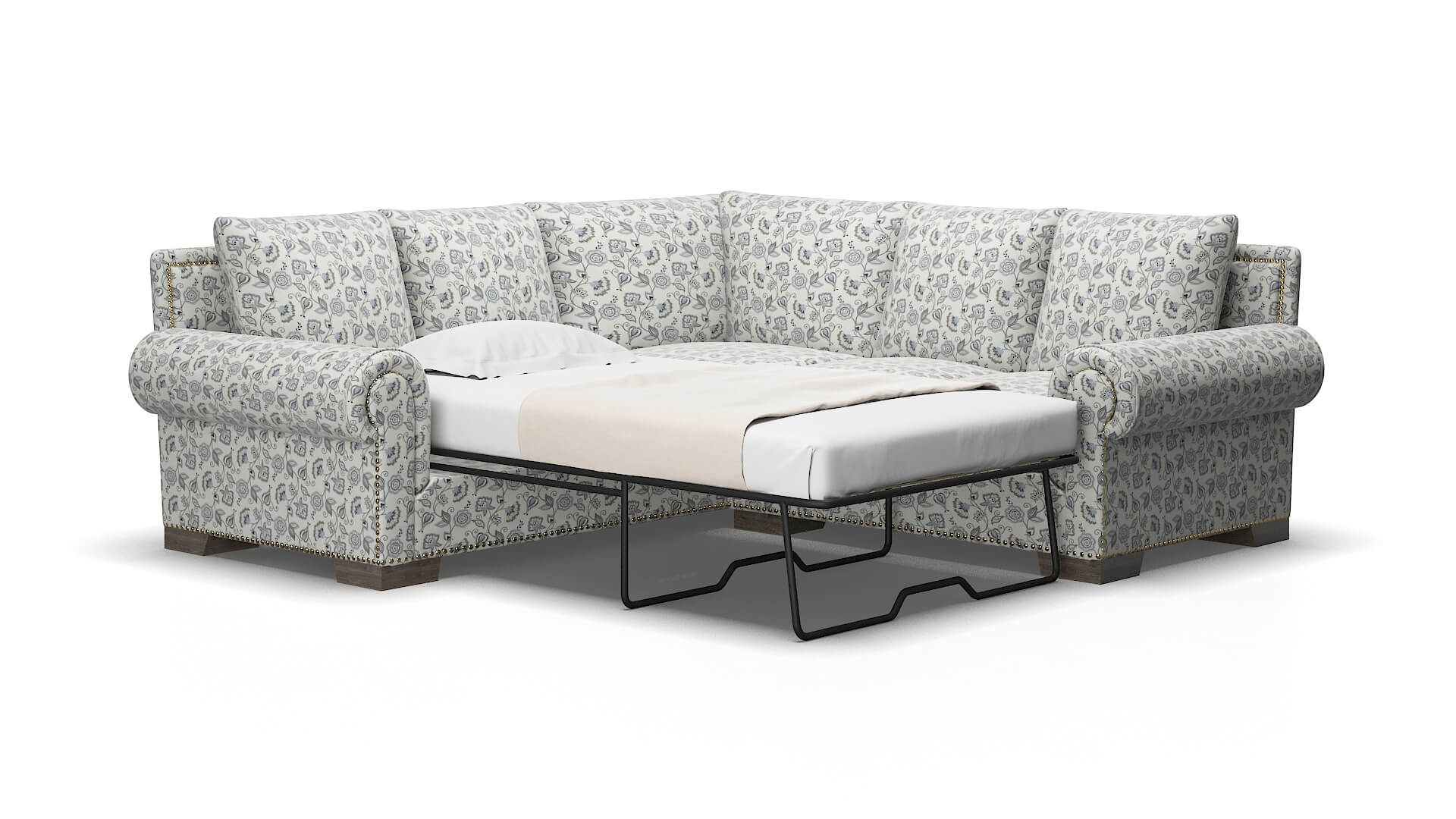 James Avignon Sky Sectional Sleeper Espresso legs 2
