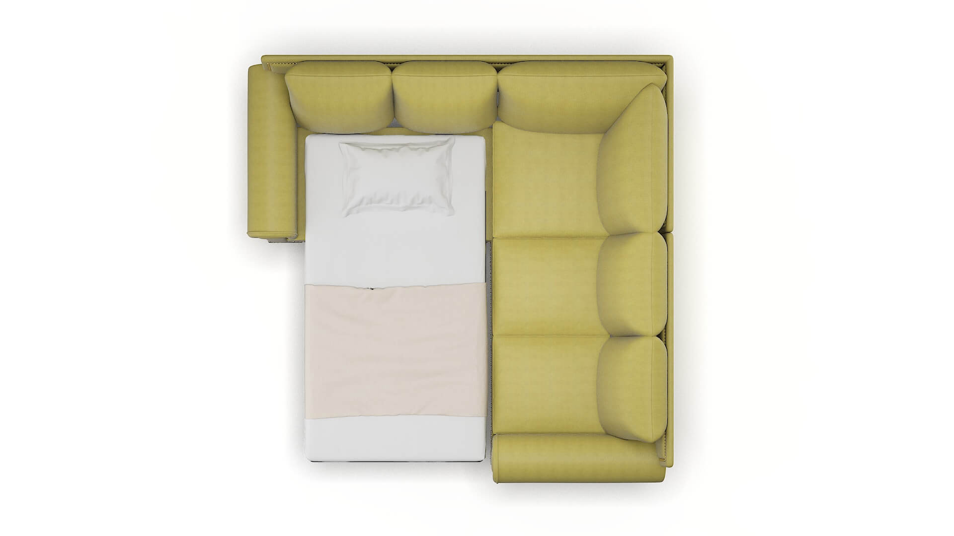 James Bella Apple Sectional Sleeper Espresso legs 3