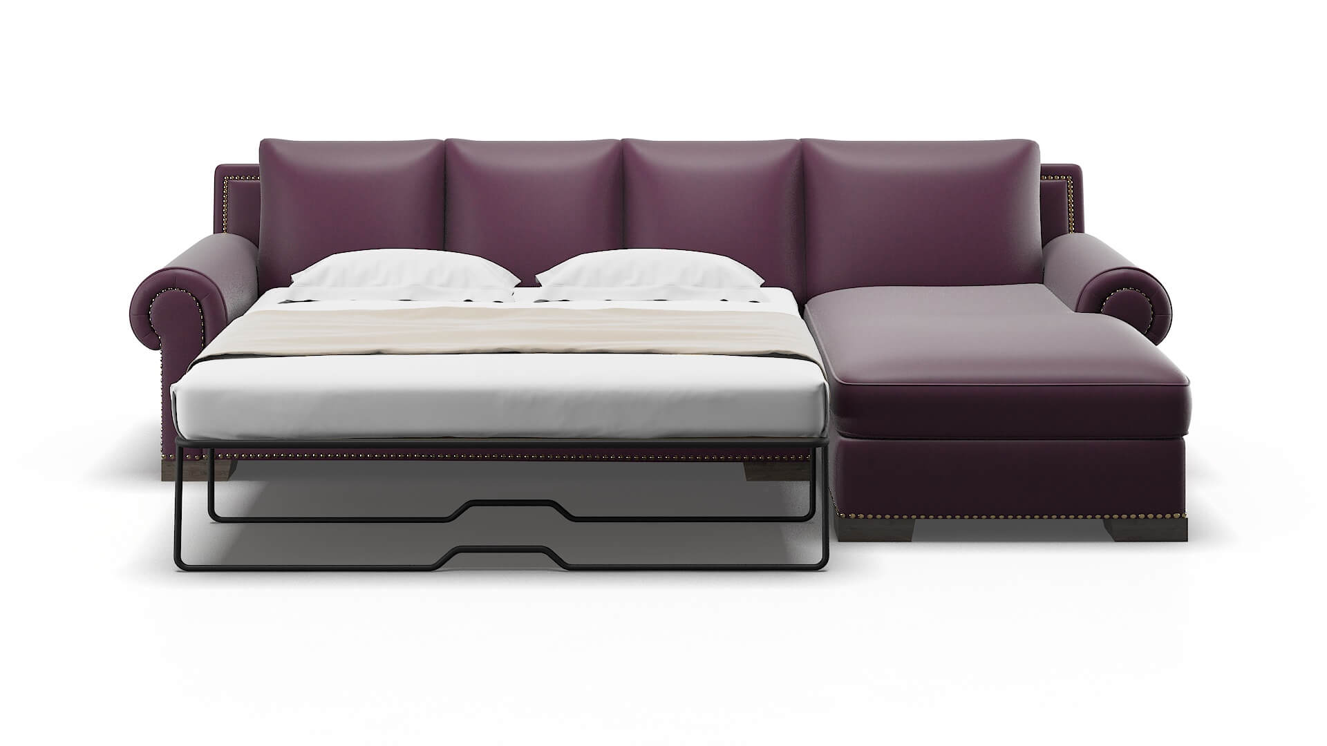 James Bella Aubergine Panel Sleeper Espresso legs 1