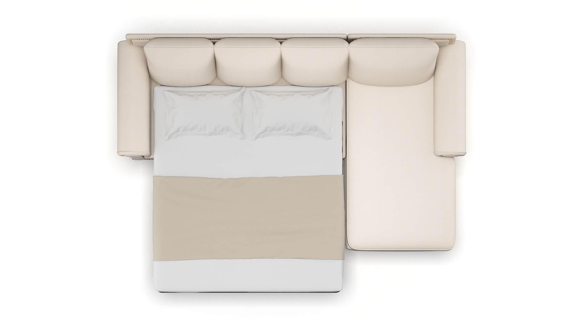 James Bella Buckwheat Panel Sleeper Espresso legs 3