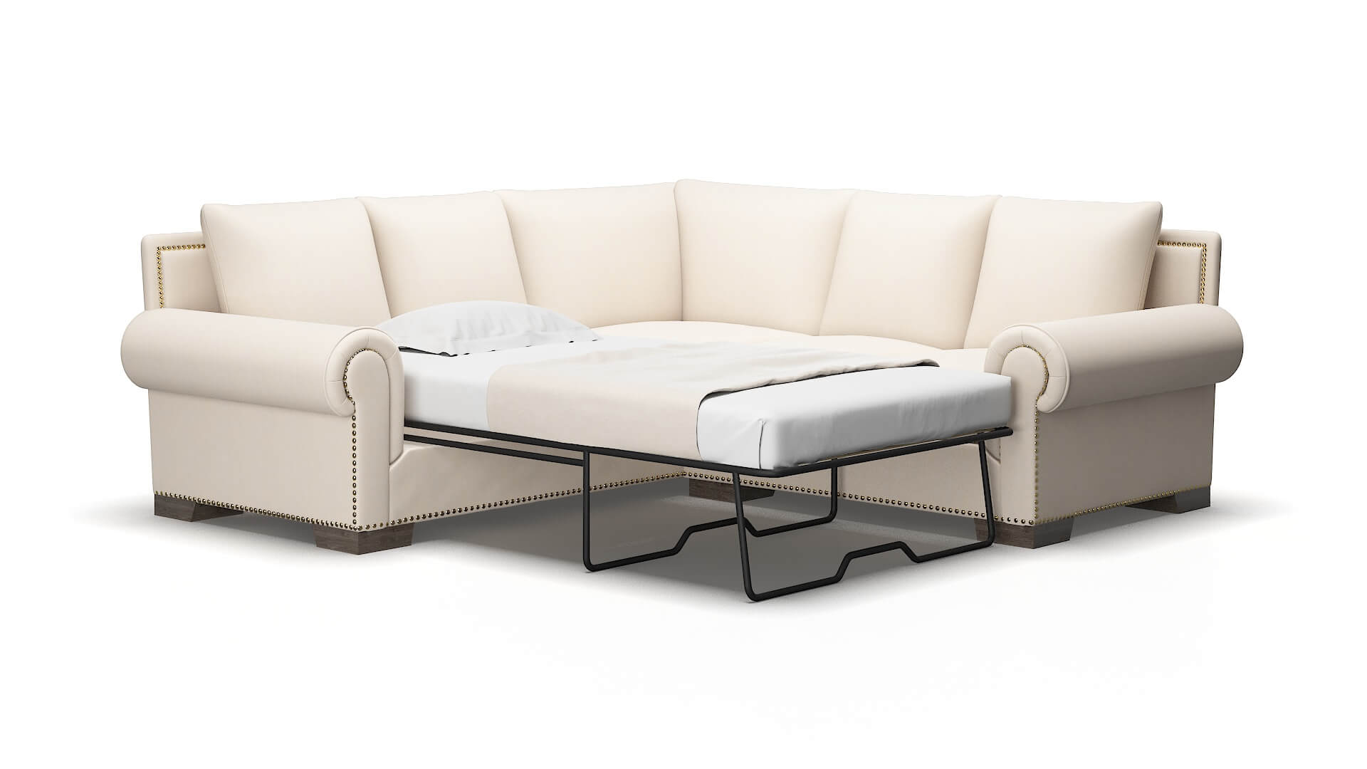 James Bella buckwheat Sectional sleeper Espresso Legs  2