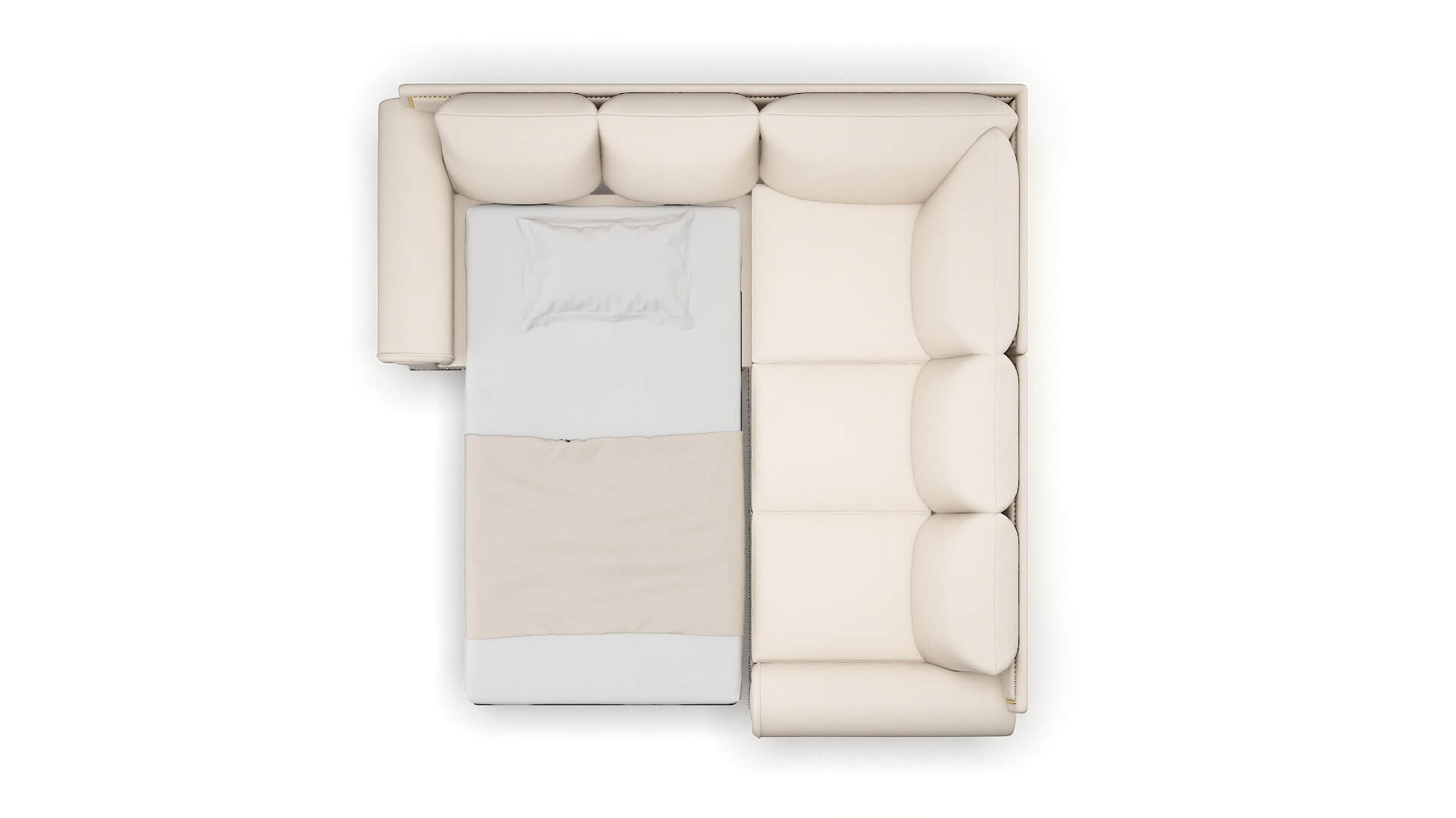 James Bella Buckwheat Sectional Sleeper Espresso legs 3