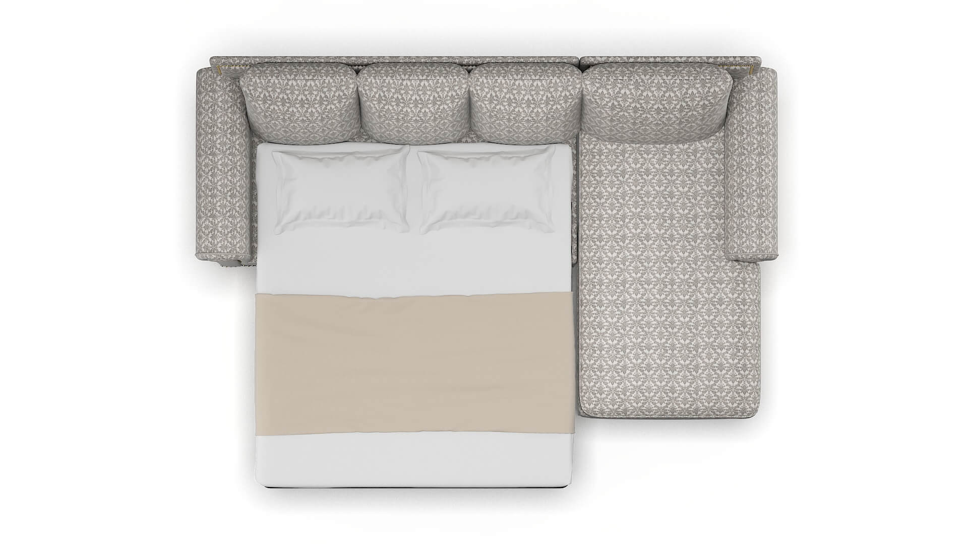 James Bergamo Dove Panel Sleeper Espresso legs 3