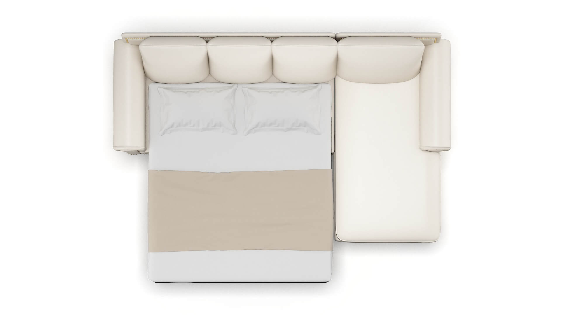 James Blanche Milky Panel Sleeper Espresso legs 3