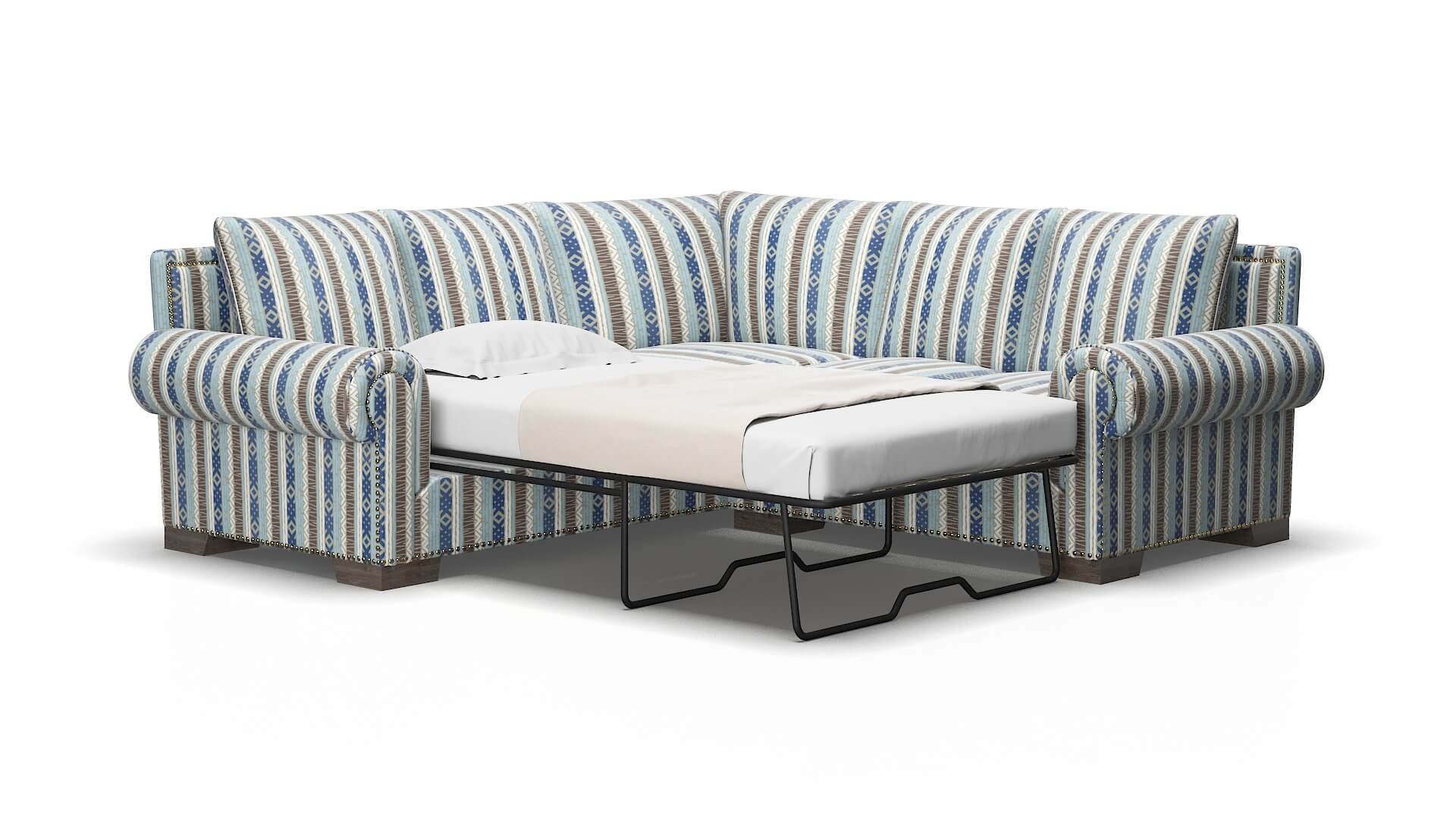 James Bodhi Indigo Sectional Sleeper Espresso legs 2
