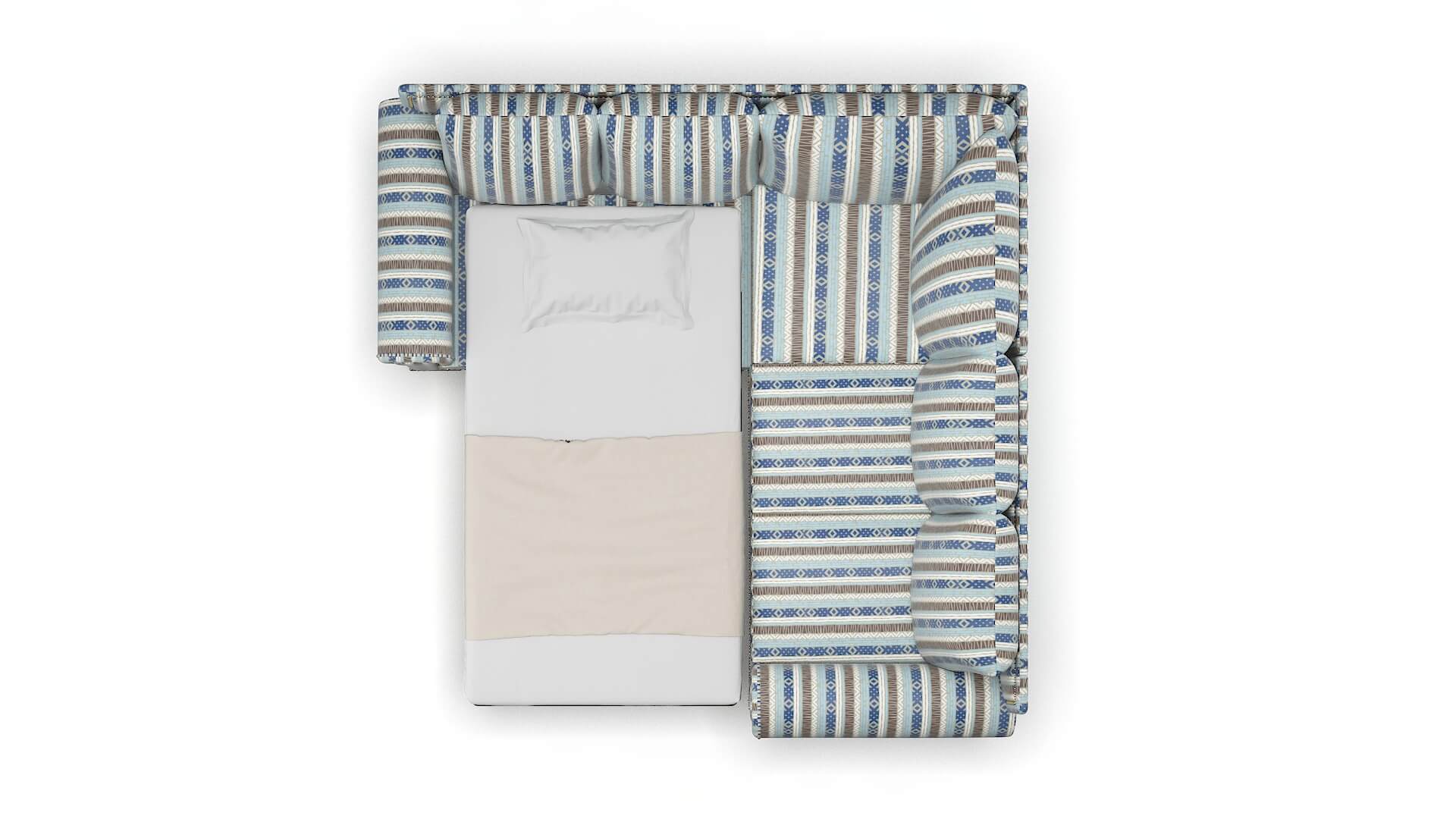 James Bodhi Indigo Sectional Sleeper Espresso legs 3