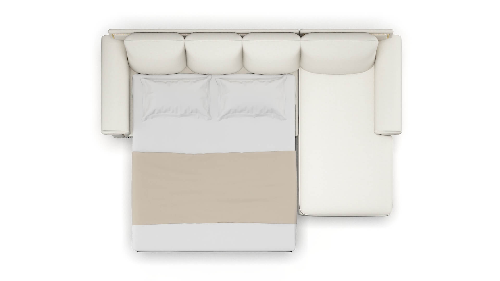 James Catalina Ivory Panel Sleeper Espresso legs 3