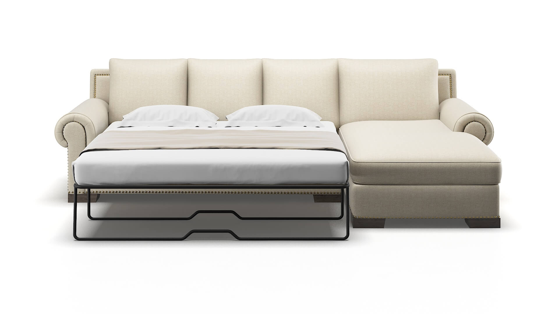 James Catalina Wheat Panel Sleeper Espresso legs 1